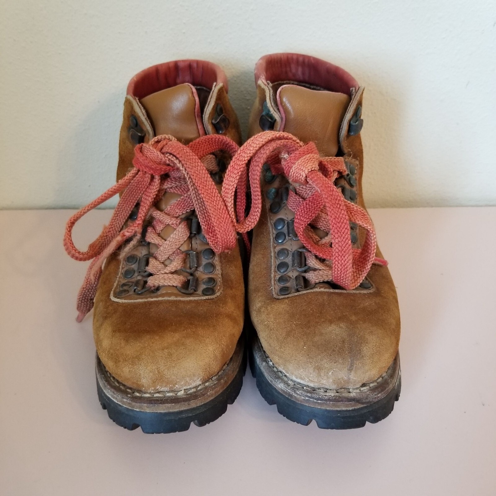 Log Master Mens 4 Womens 6 Vintage Brown Leather Work Hiking Gorpcore Mountainee
