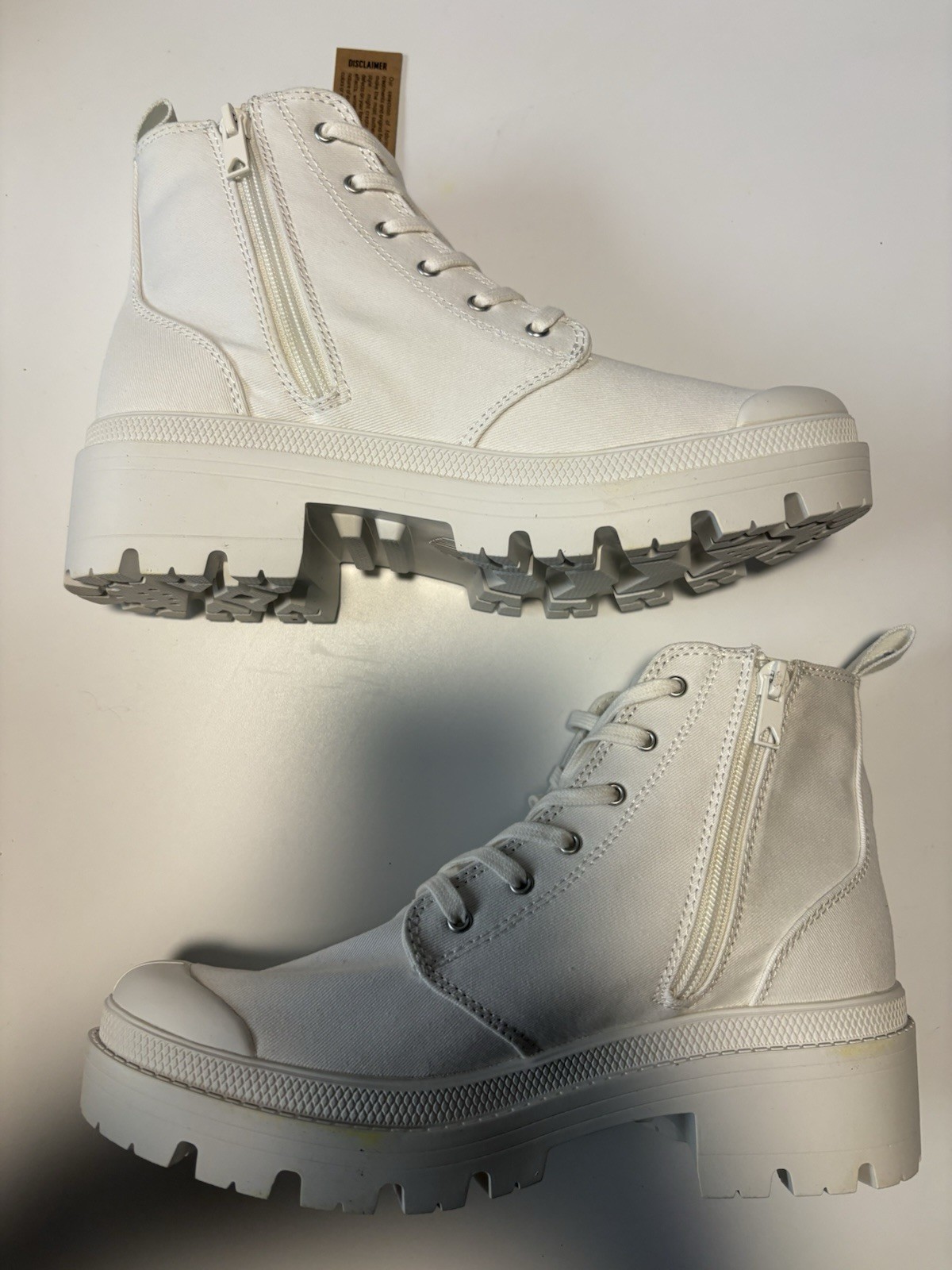 NEW Palladium Platform White Canvas Boots – Women’s 8 – Pampa