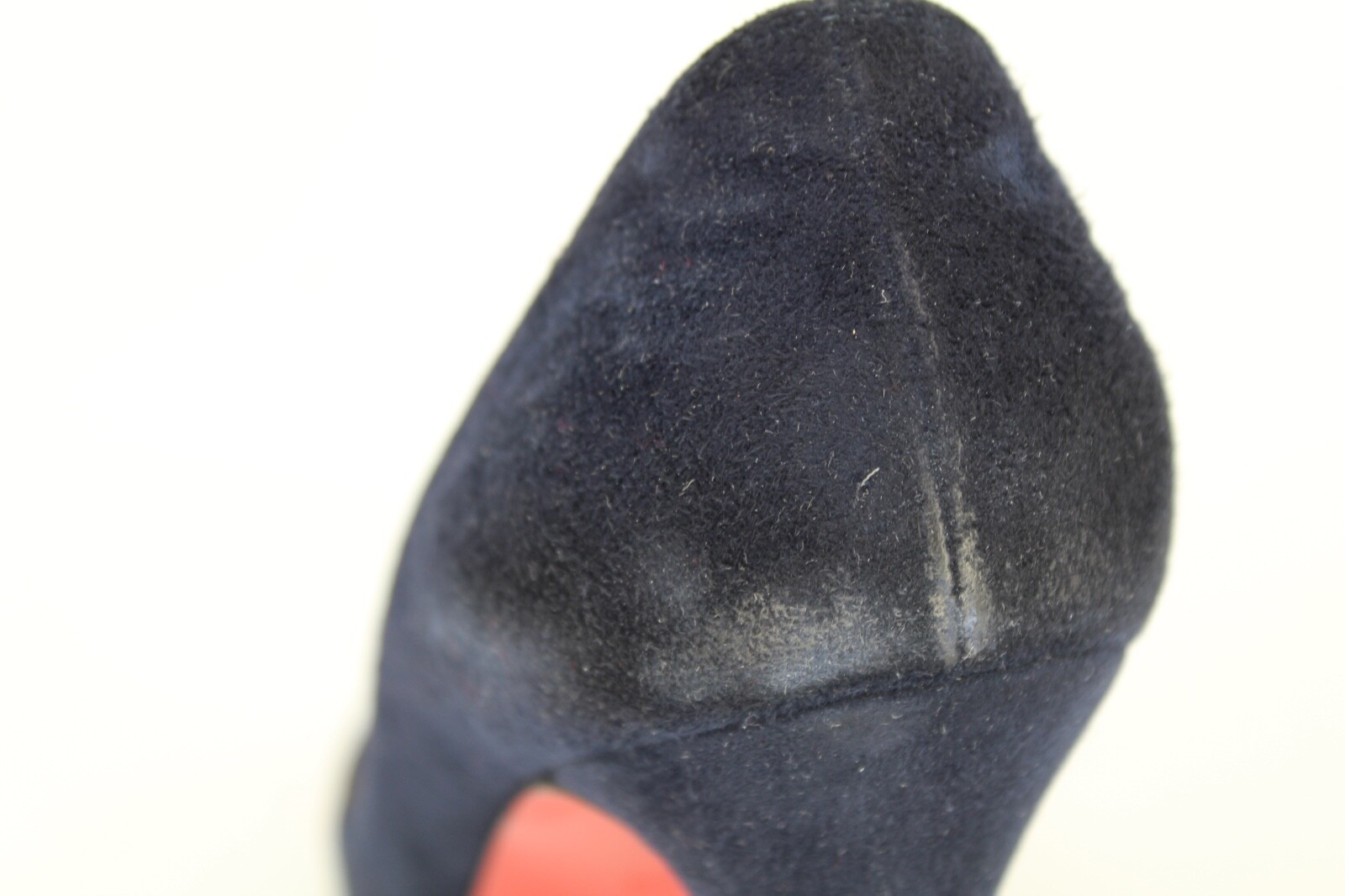 CHRISTIAN LOUBOUTIN Navy-Blue Suede Simple Semi Pointed Toe Pumps, US 6.5 $595
