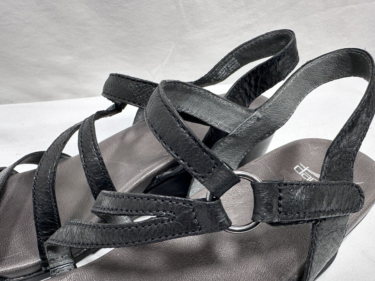 Dansko Women Shoes Sandals Wedges EU 41/ US 10-10.5 Strappy Leather Black $175