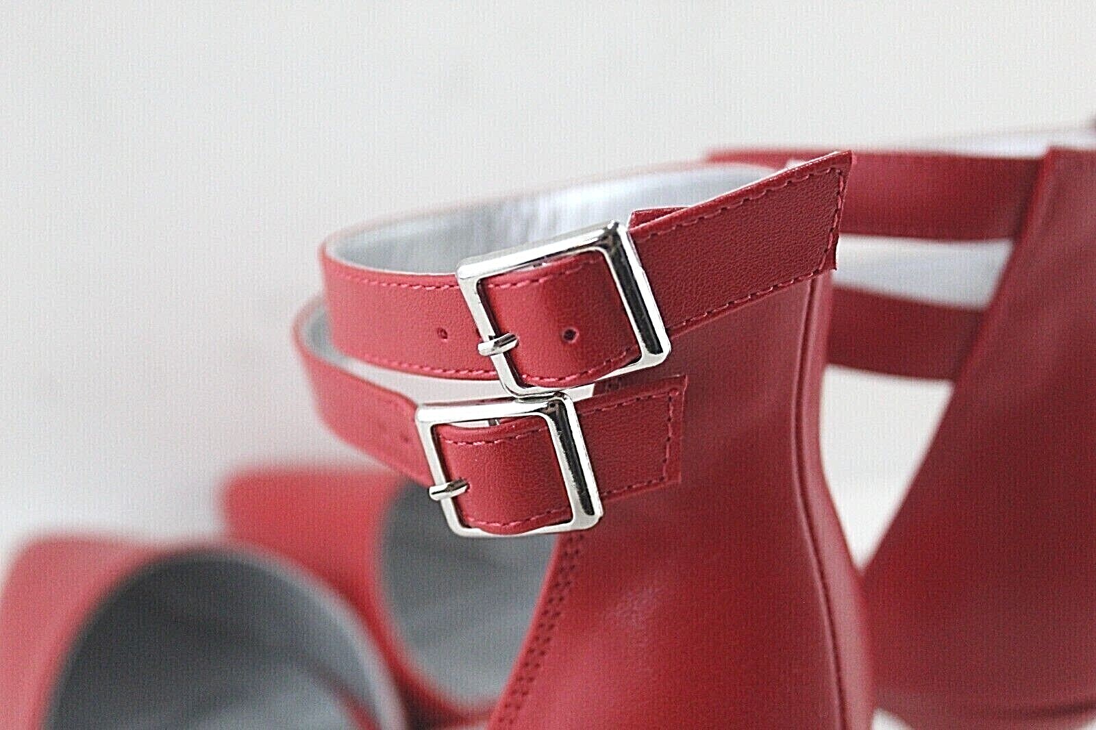 CLASSIQUE WOMENS CAMLO multi sizes 2.5 in HEEL DRESS SHOES red faux leather NEW