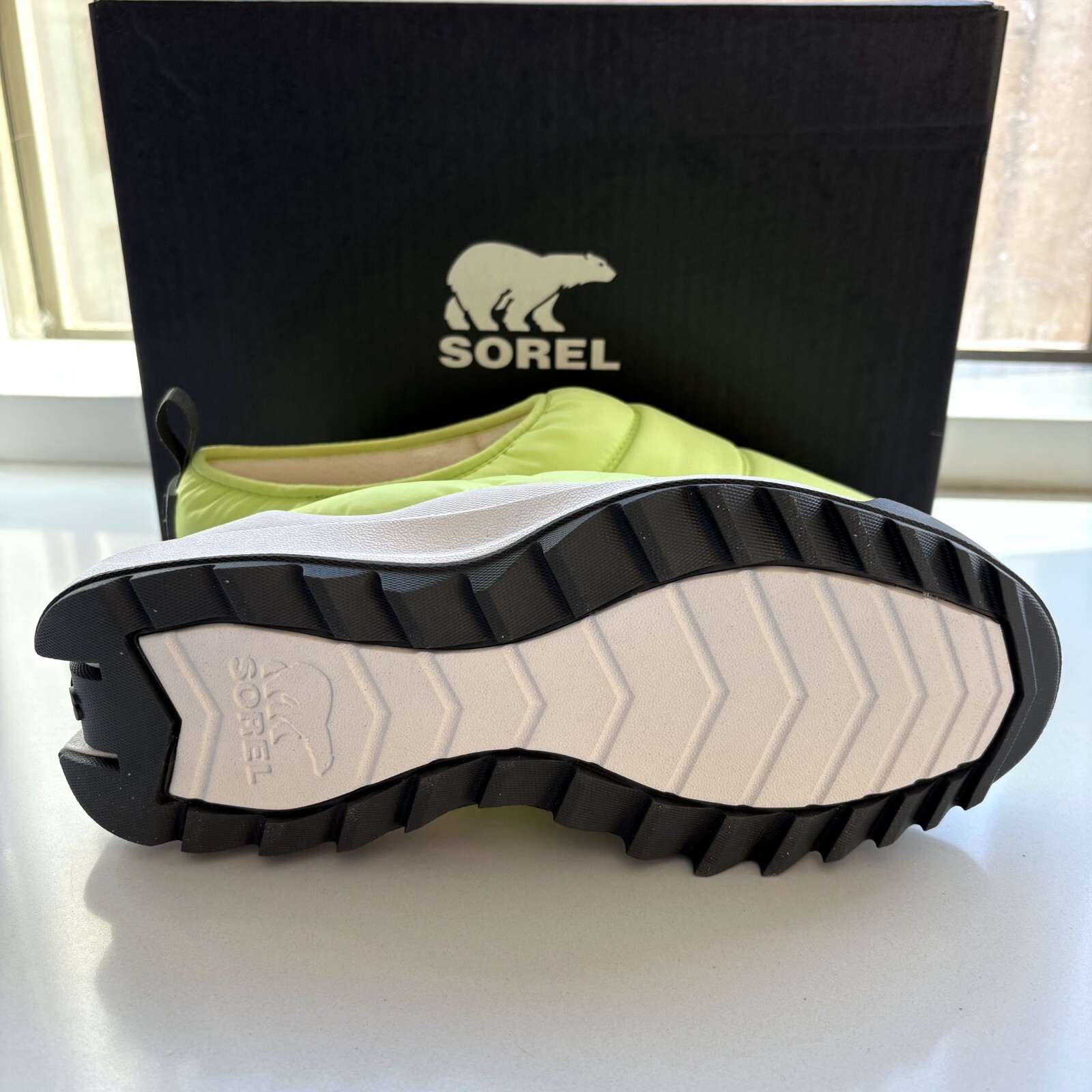 Sorel ONA RMX Puffy Slip-On Quilted Shoes Tippet Green Size 7.5 8 9.5 or 10