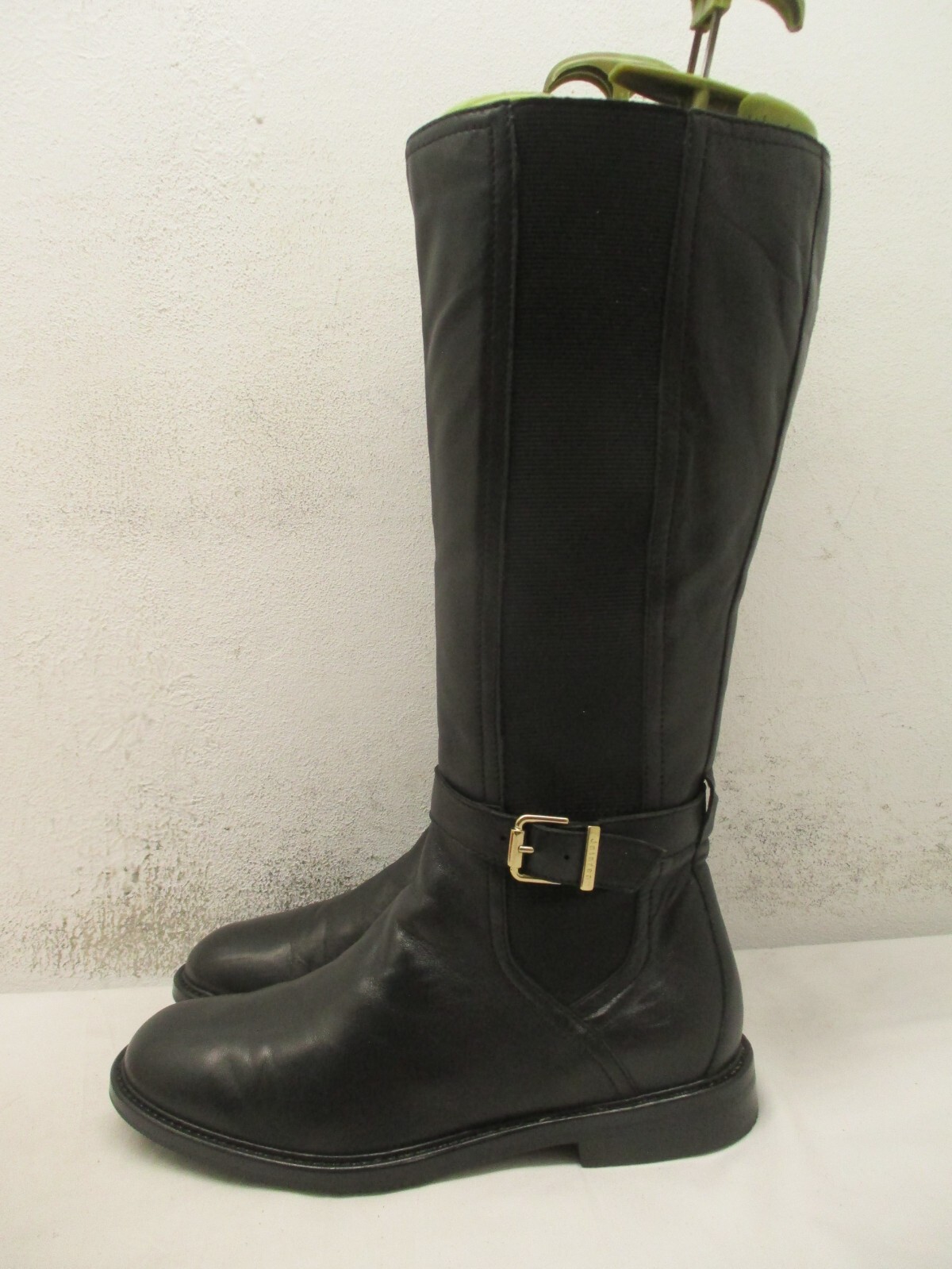 JATAREA Black Leather Knee High Riding Boots Womens Size 7.5
