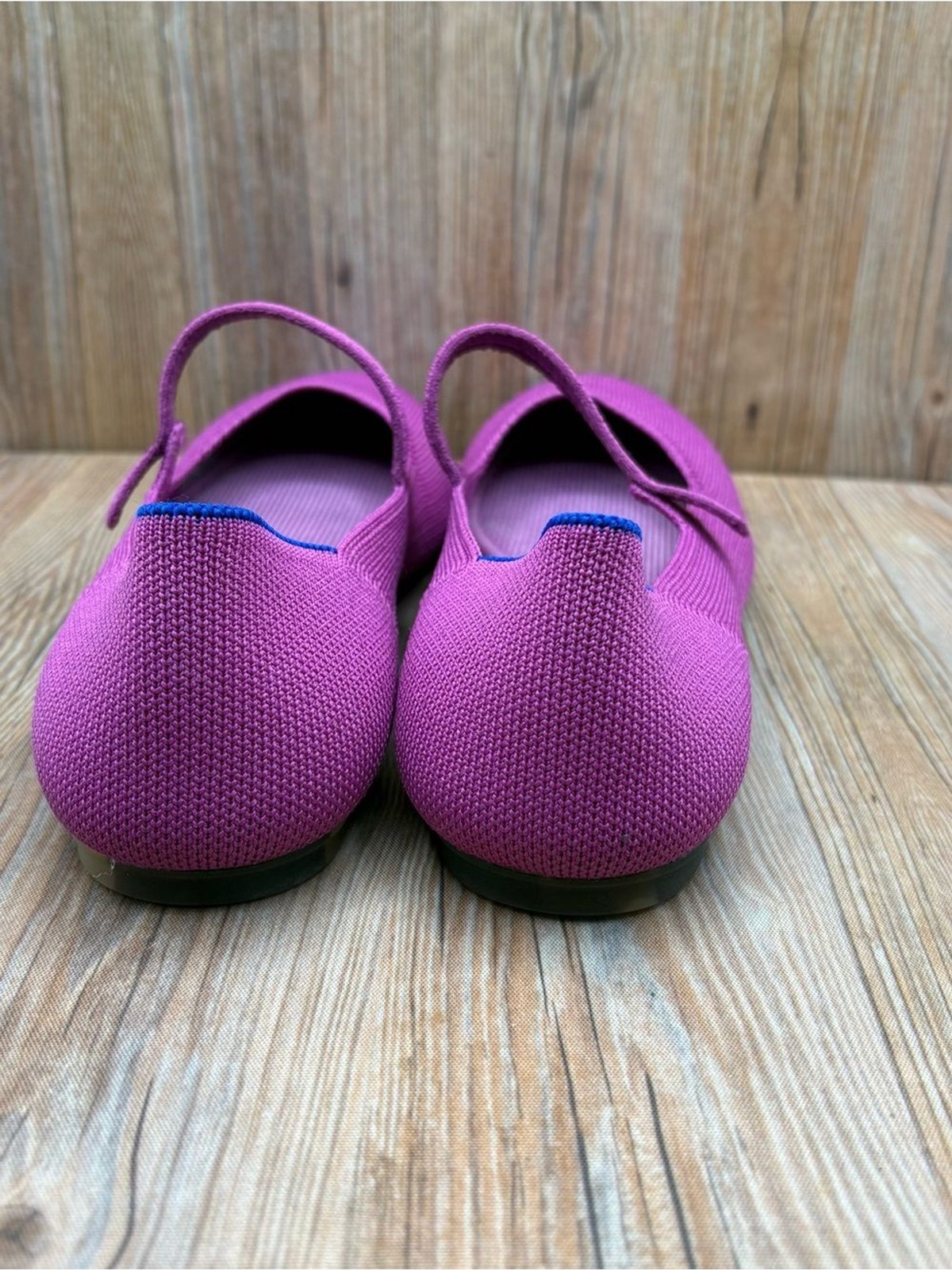 Rothy’s The Square Womens Mary Jane Flats Purple Knit Round Toe Size 7