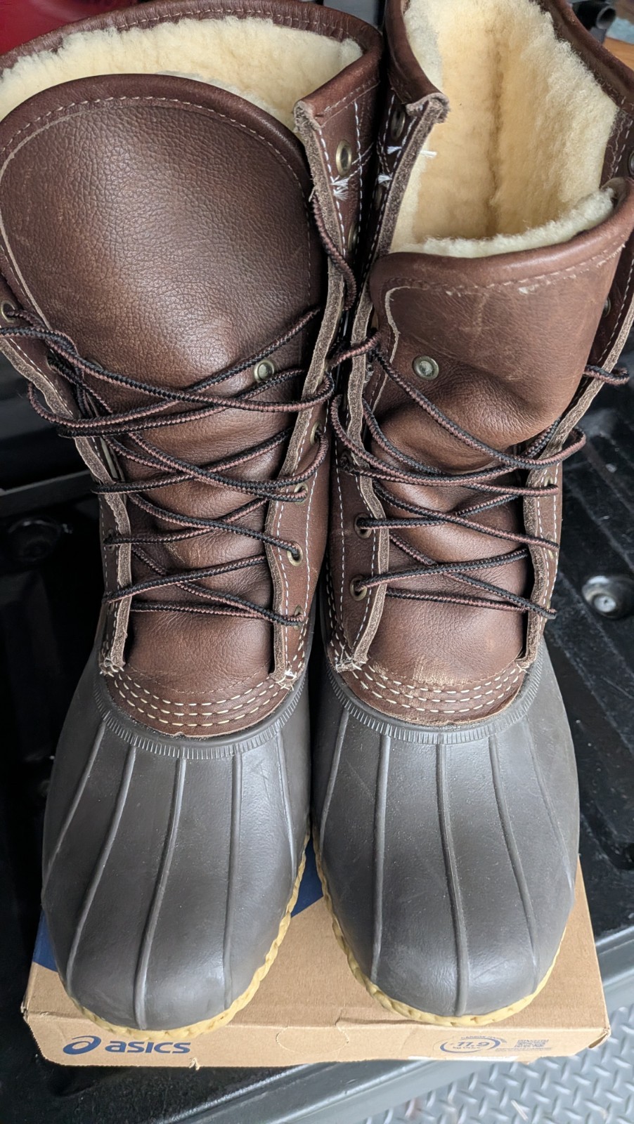 LL Bean Boots fur lined Size 9 wide mens