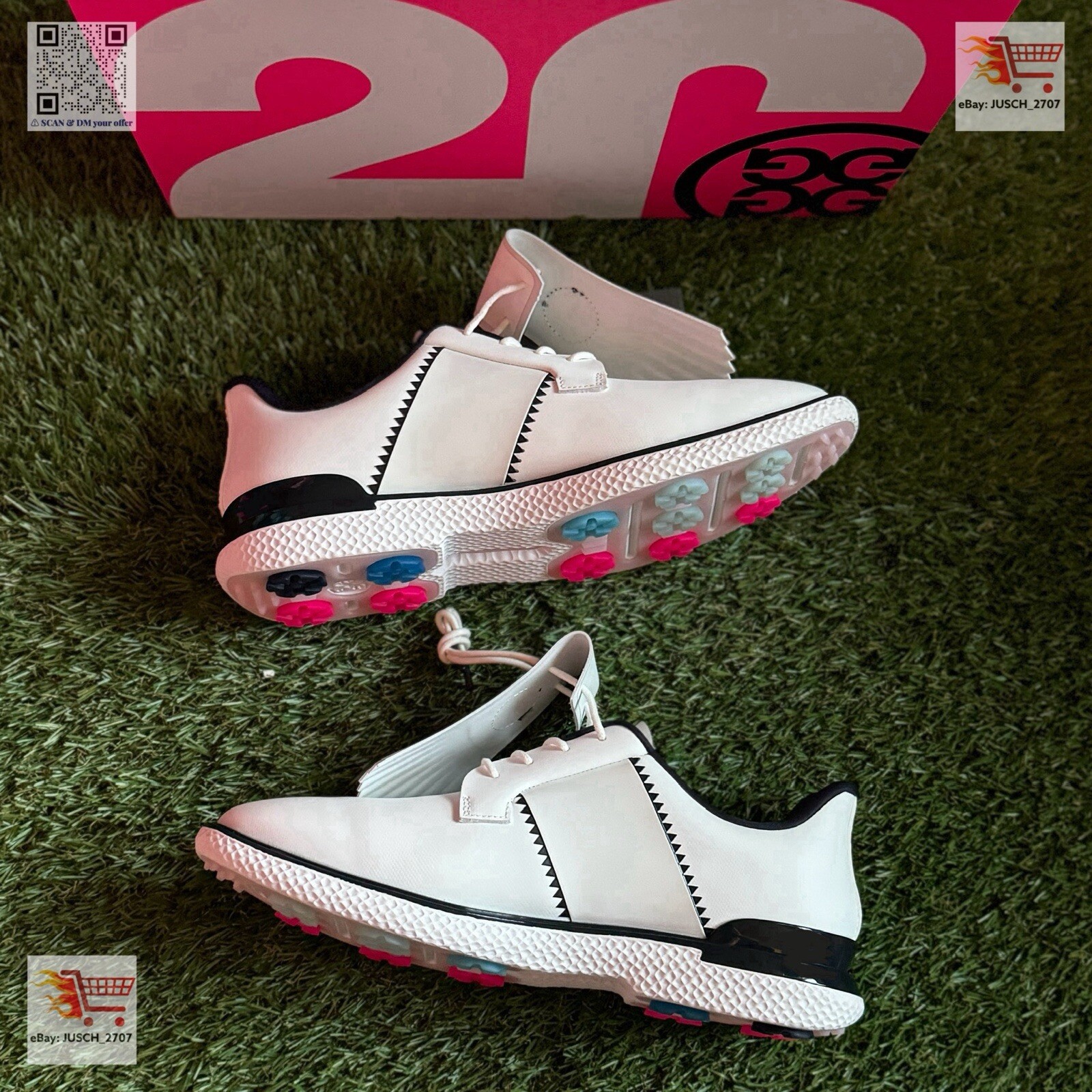 G/Fore Gfore G4 Gallivan2r Golf Shoes Sneaker⛳️ LADIES US 9.5 ⛳️ Blue Kiltie