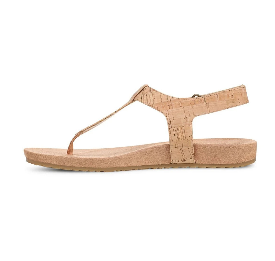 VIONIC Palisades Toe Post Ankle Strap Sandal Gold Cork