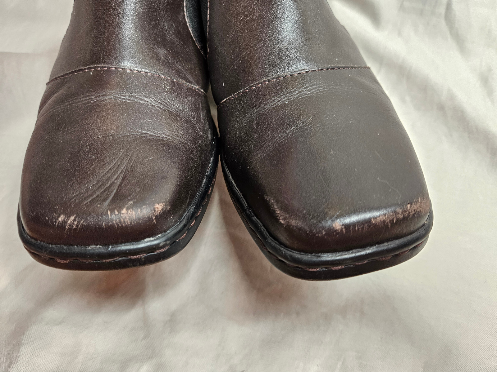 Josef Seibel Chelsea Boots Womens EUR 38 US 7 – 7.5 Brown Leather Sqaure Toe