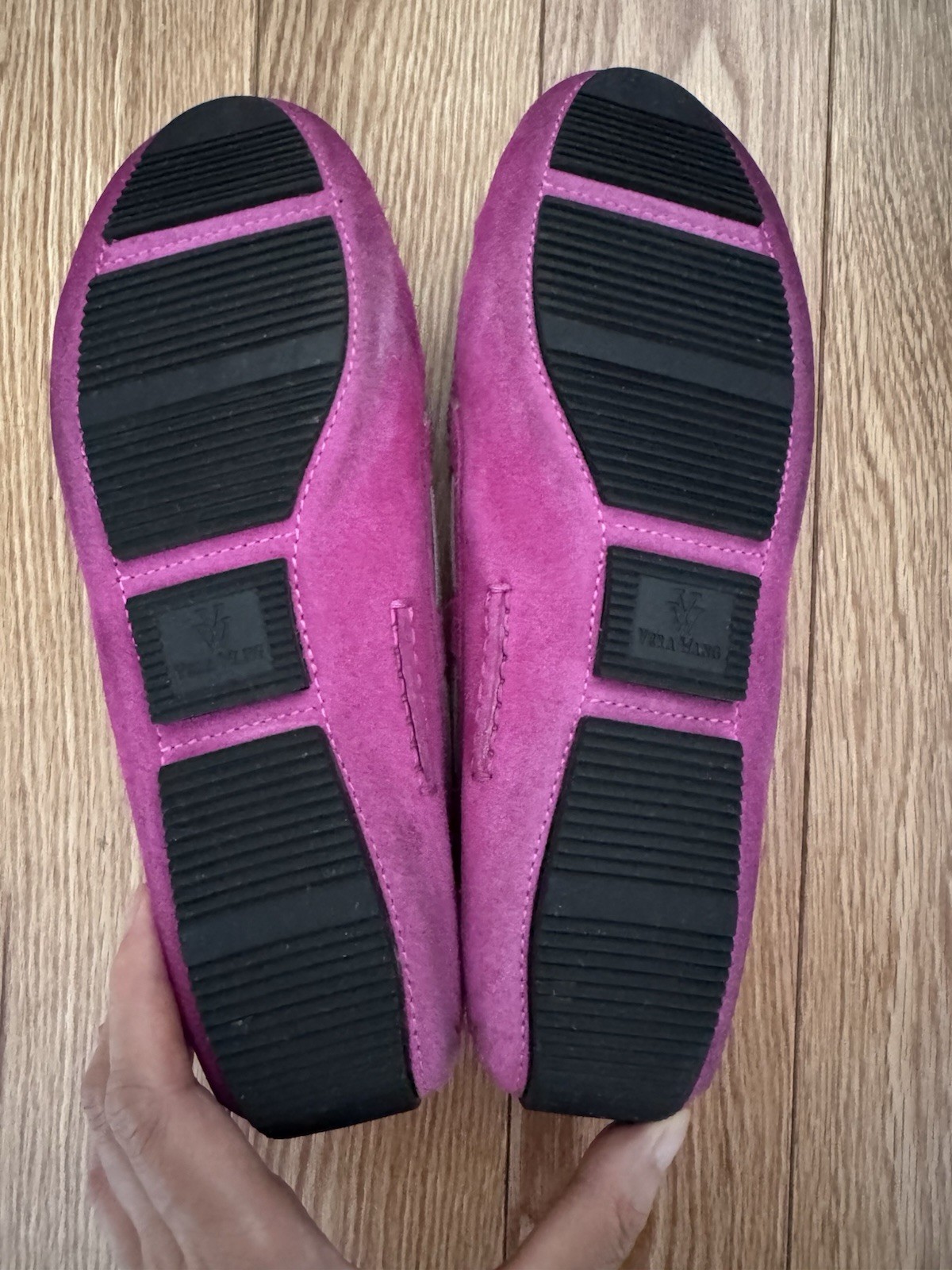 Vera Wang Fuschia Pink Shoes 8.5M Dorian Loafers No Box Great Condition
