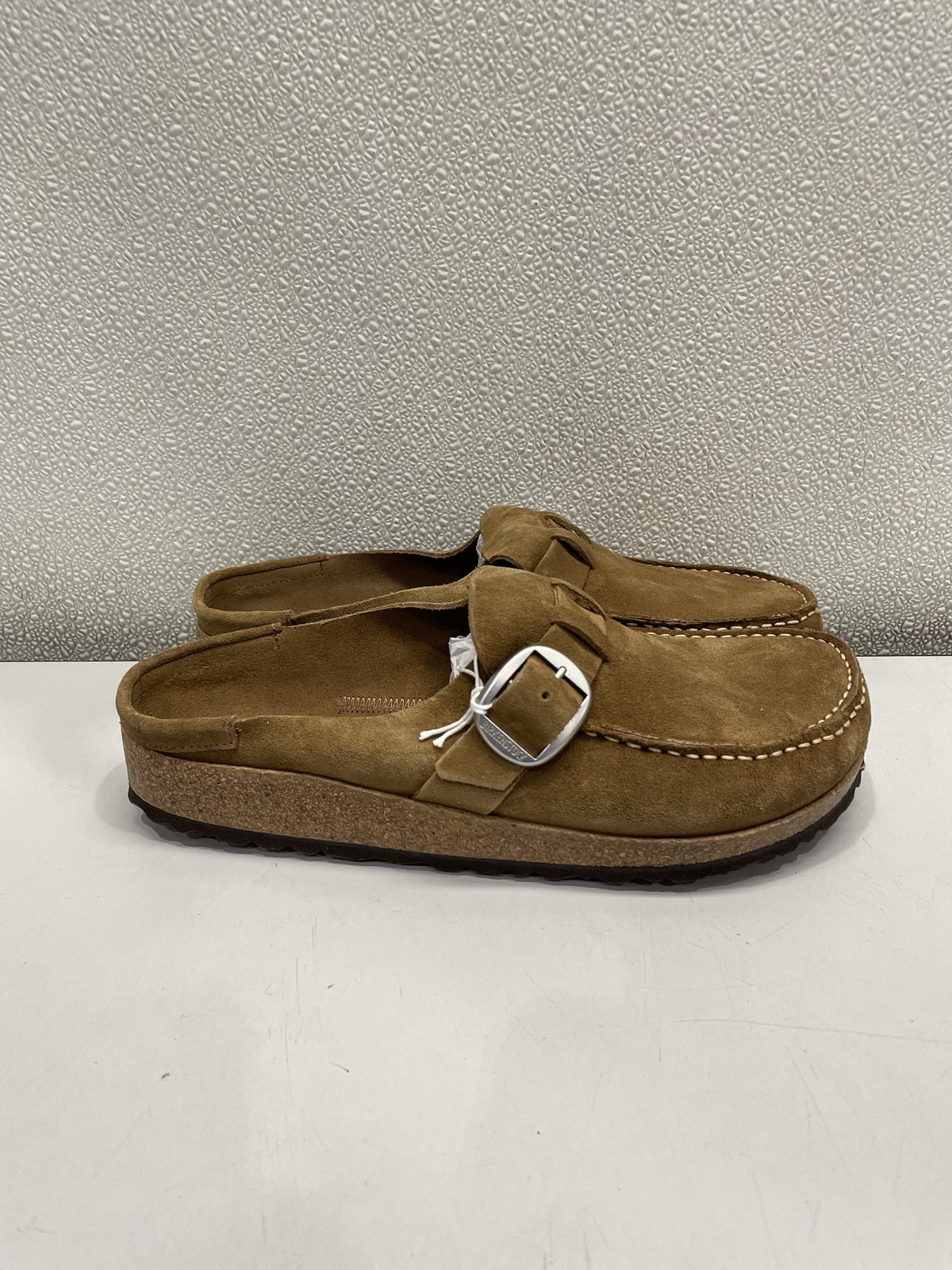 Birkenstock Buckley Suede Leather Clog Unisex W11, M9 In Tea