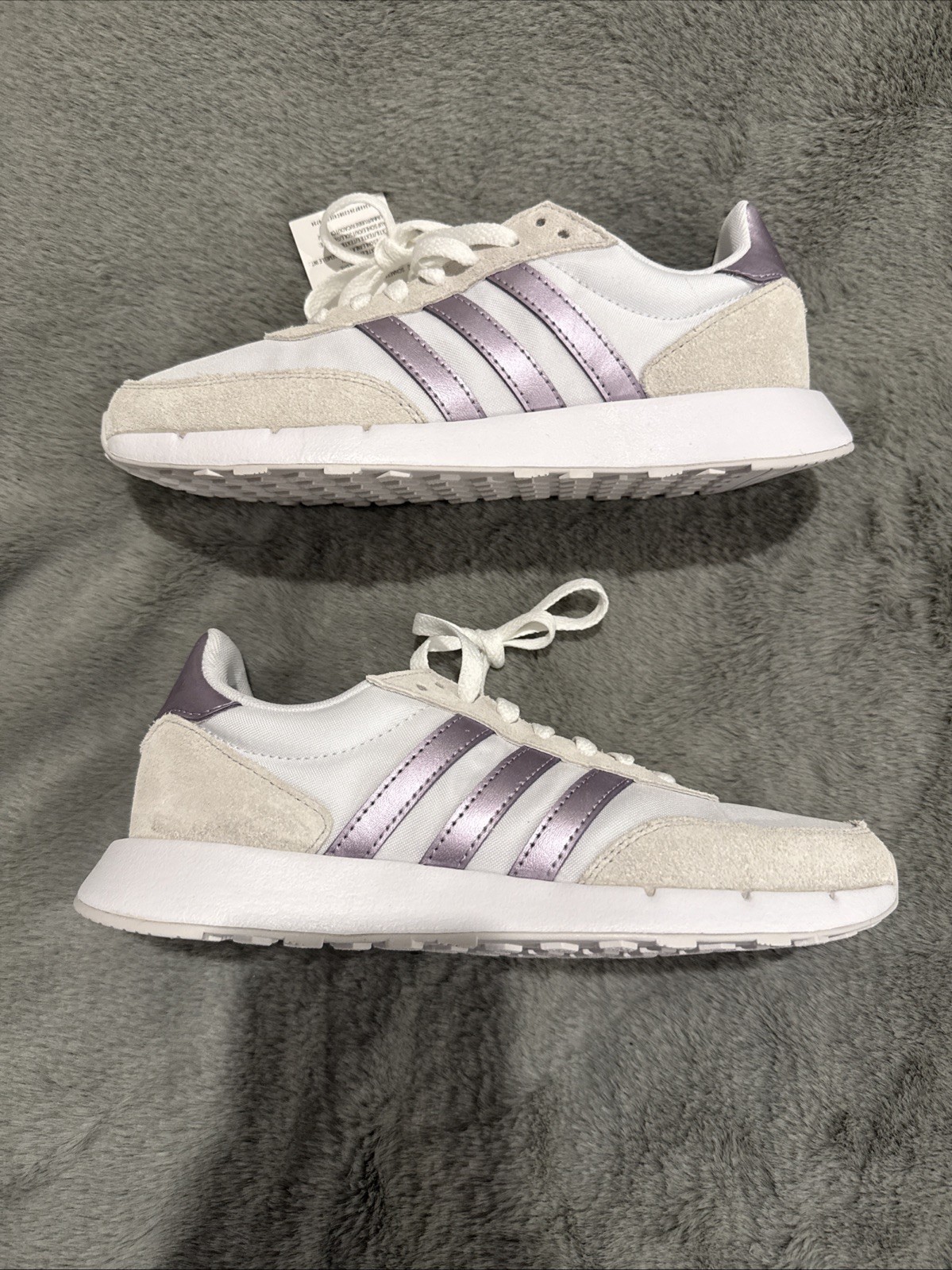 Adidas Run 60s 2.0 White Purple Grey Women’s Size 6.5 New In Box