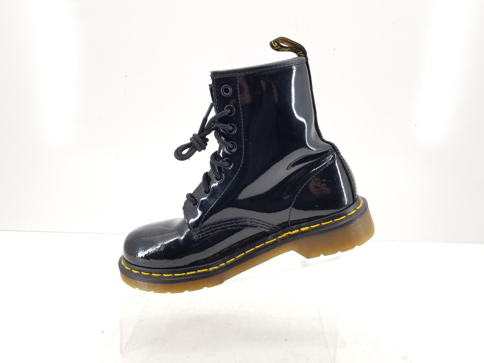 Dr. Doc Martens Womens Size 7 Black Patent Leather Combat Boots 1460W