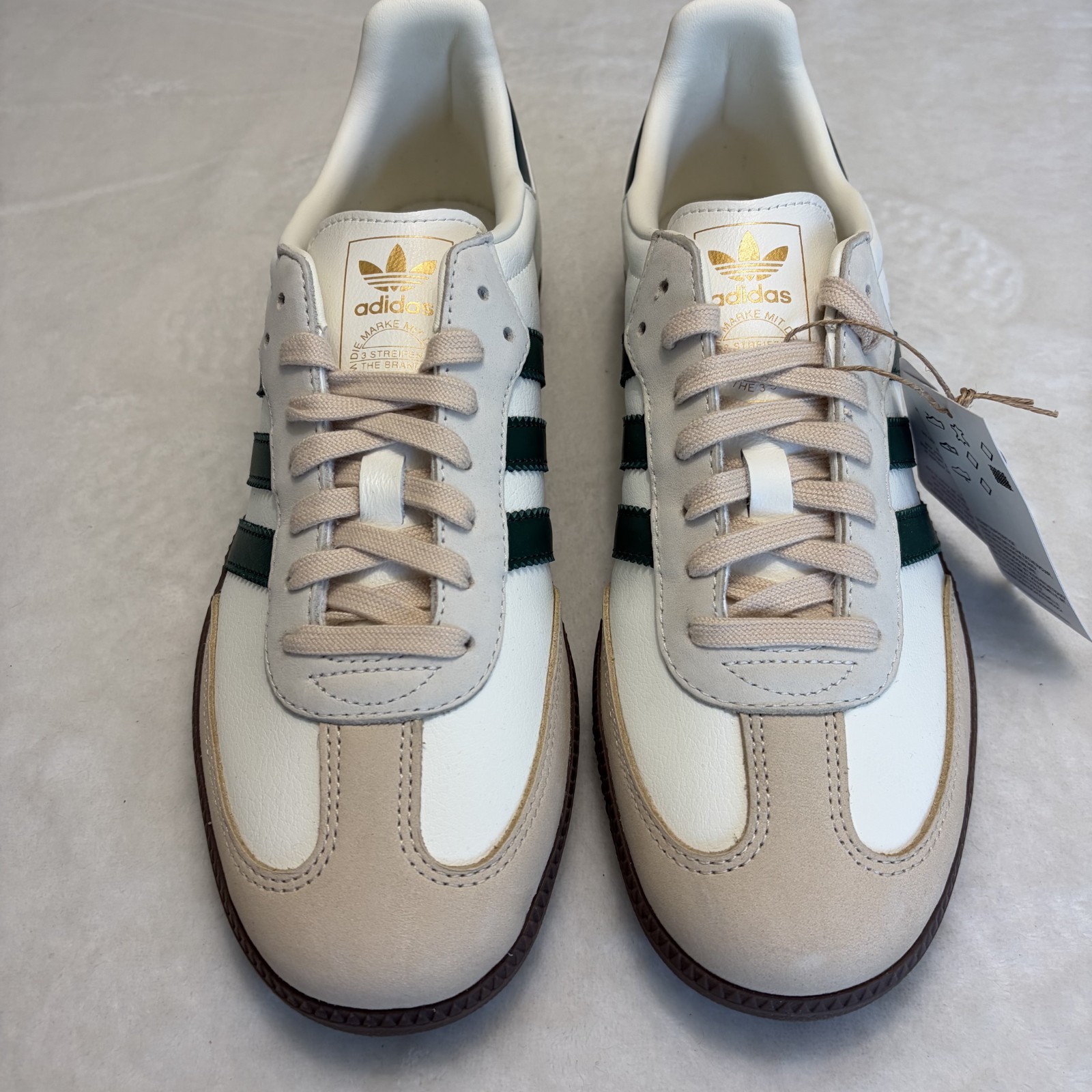 Adidas Samba OG Off White Collegiate Green Womens jr8843 – Size 10.5