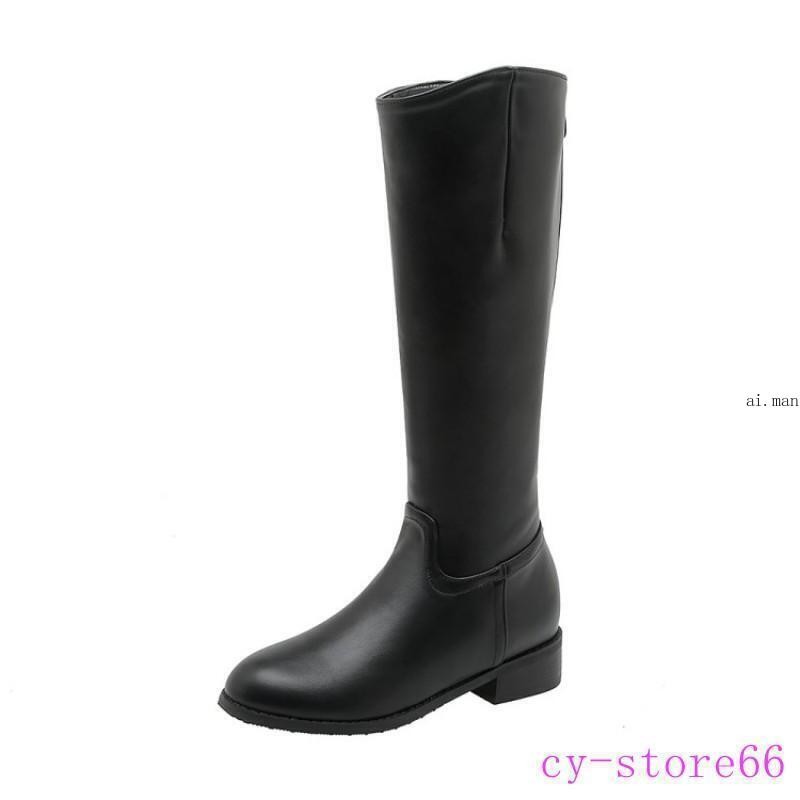 Women’s Men’s Mid Calf Knee High Riding Boots Tall Shoes Zipper Leather Oversize