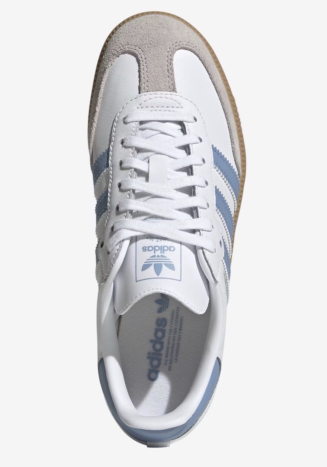 Size 10(women’s)- adidas Samba OG White Ash Blue Gum W