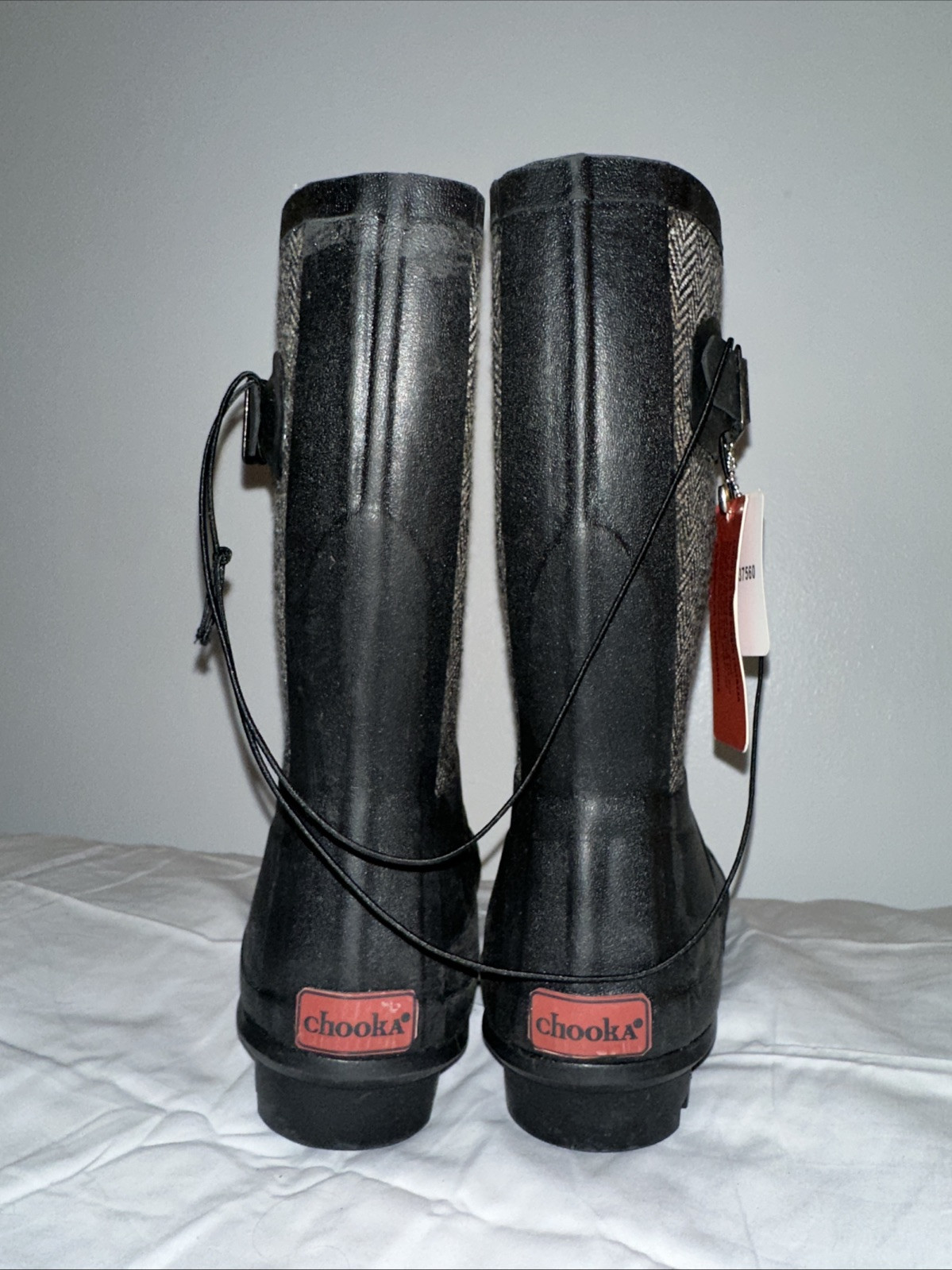 NWT Chooka Mid Café Racer Herringbone Rain Boots Size 7