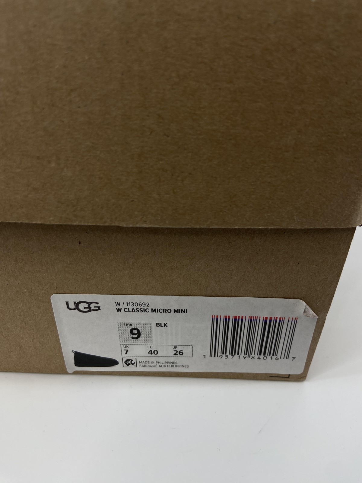 UGG Boots Womens 9 Black Micro Mini Suede Shearling Cozy Shoes Slipper