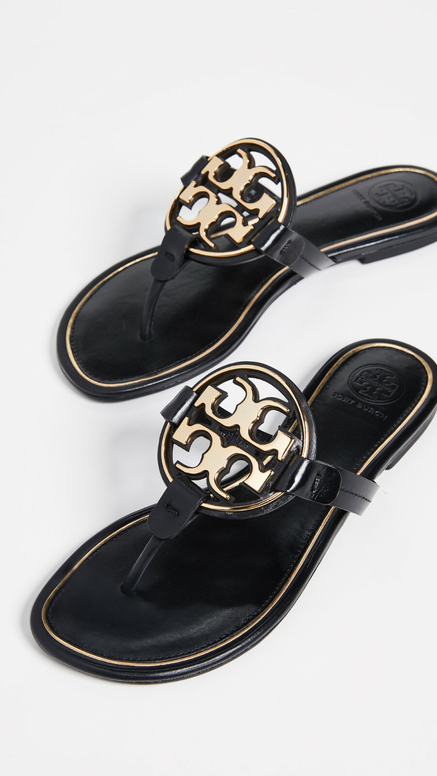 NIB Tory Burch Metal Miller Sandal Black Navy Tan White Pink Green Yellow 6 – 10