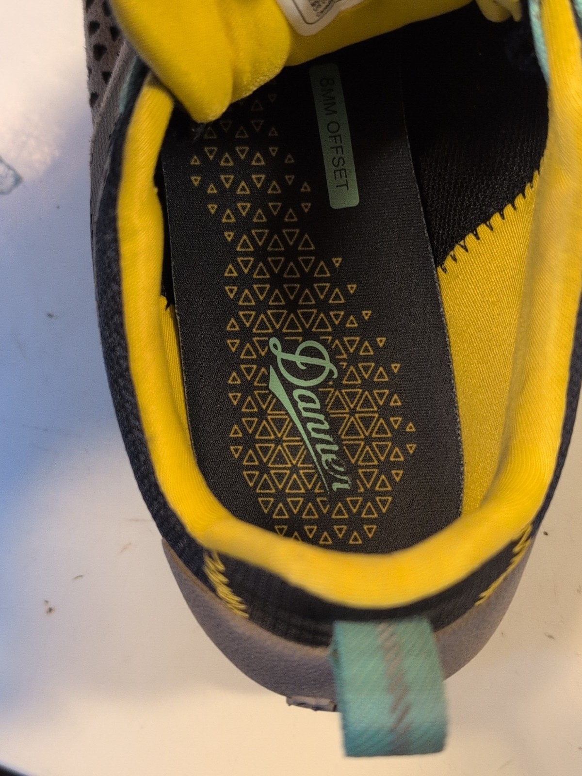 Danner Trail 2650 3” Womens 11 Hiking Shoes Grey Blue Spectra Yellow Vibram