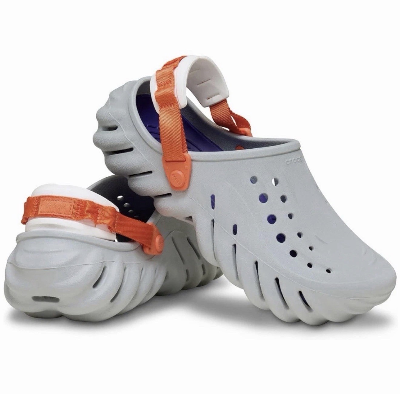 Crocs Echo Mirage Gray Clog Shoes Comfort Slides Sandals Size US 10M/12W NEW