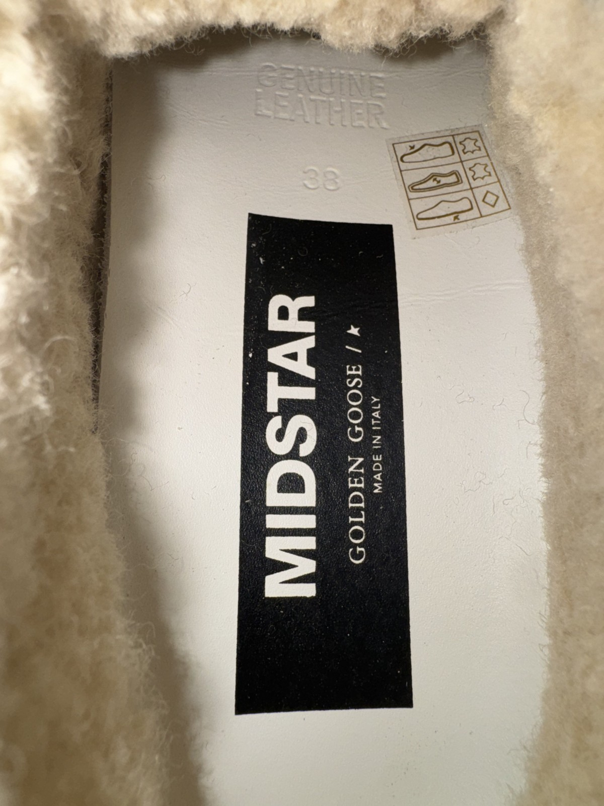 Golden Goose Mid Star Double Quarter Shearling Leather Sneakers EU38 US8 $750