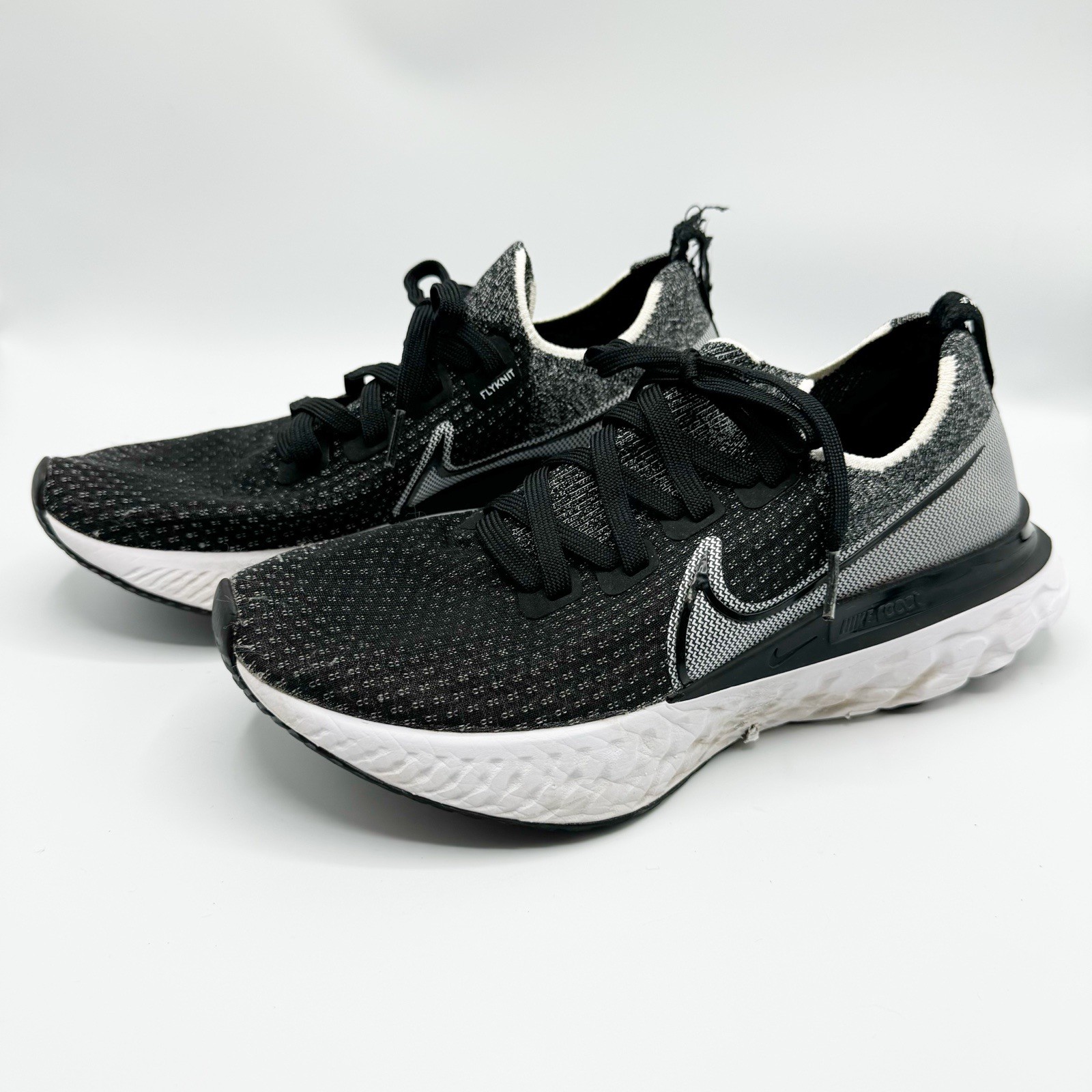 Nike Women’s React Infinity Run Flyknit 3 Black White Size 8.5 Mens 10 Womens