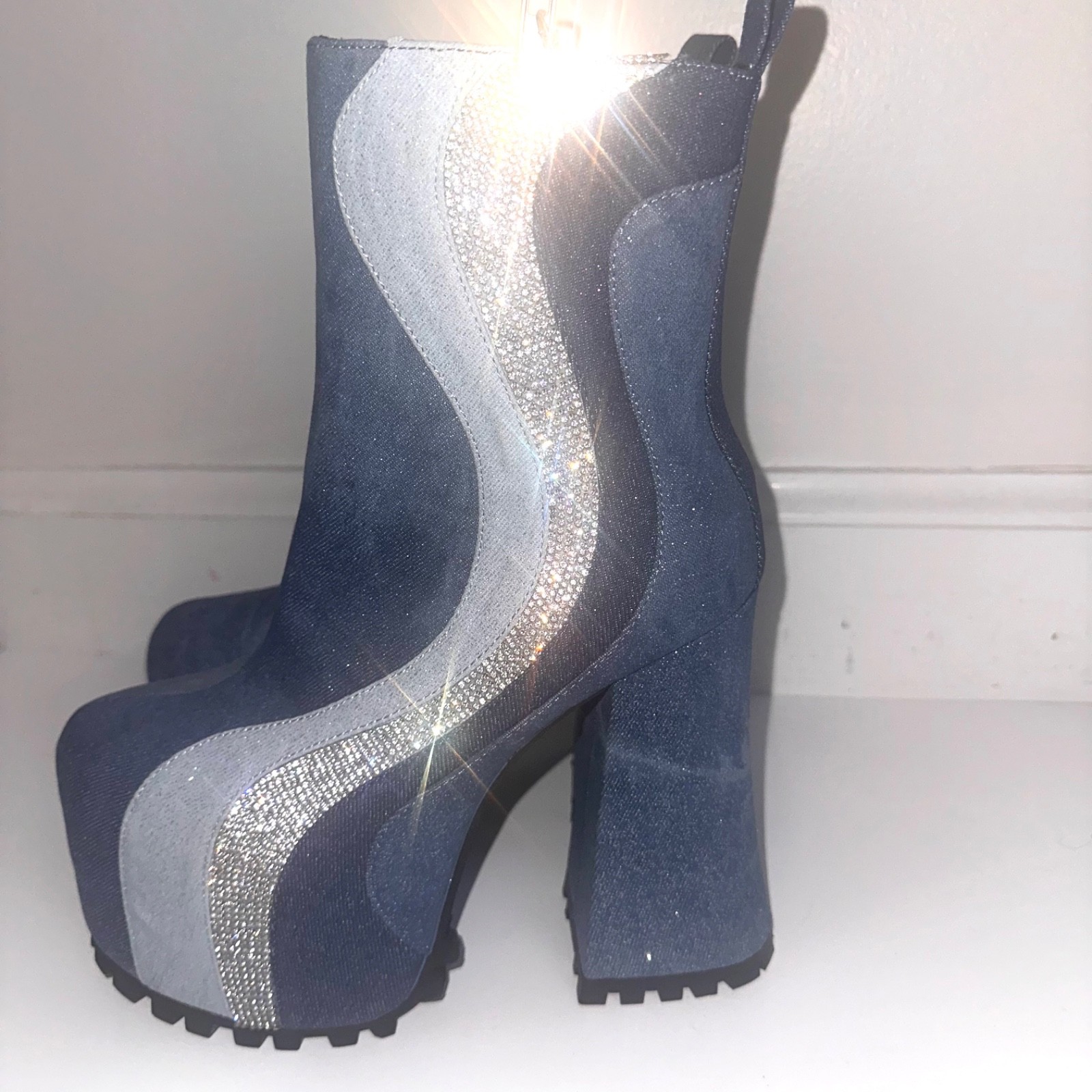 dolls kill x bratz denim platform boots