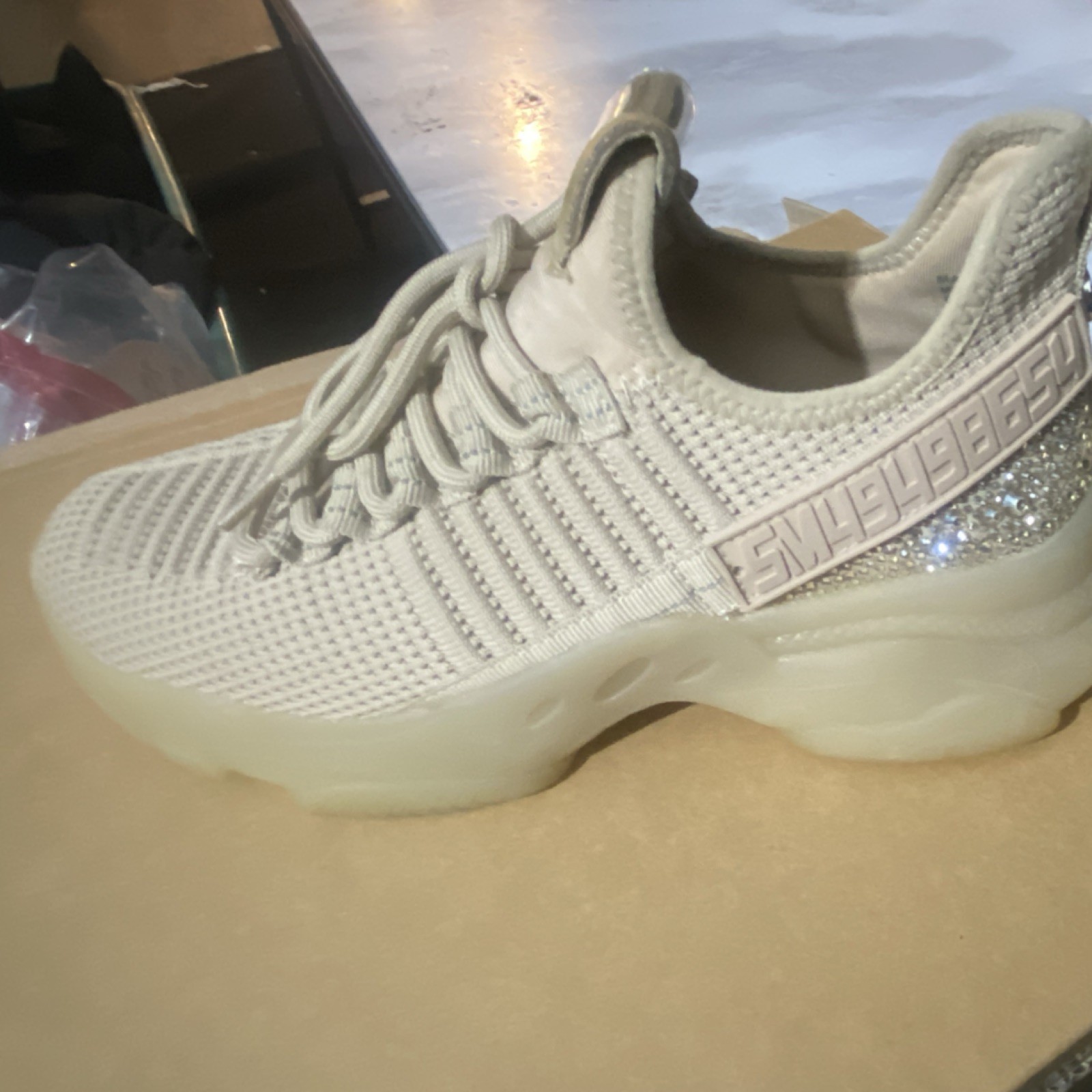 Steve Madden SM.NY90 Rhinestone Beige Women’s Sneakers