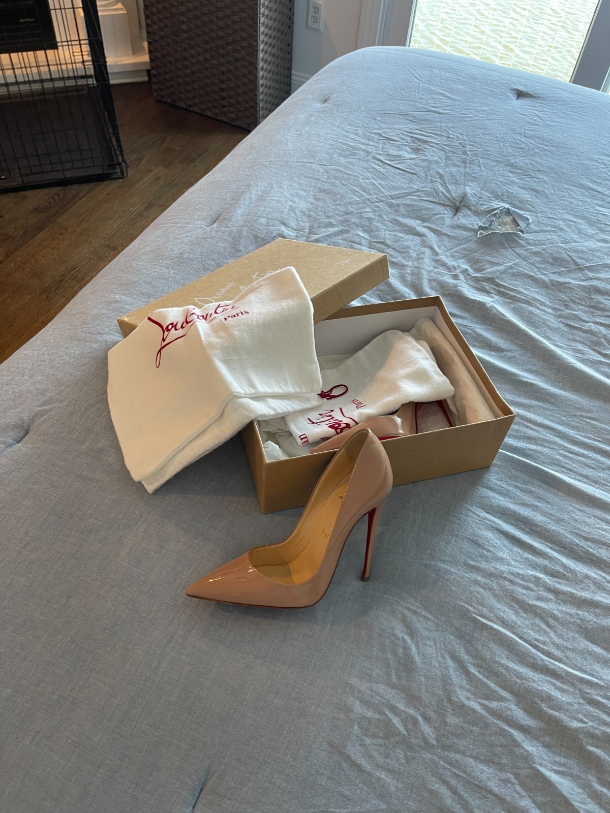 So Kate 120 mm Pumps – Patent calf leather – Blush – Women Size 36 With Box