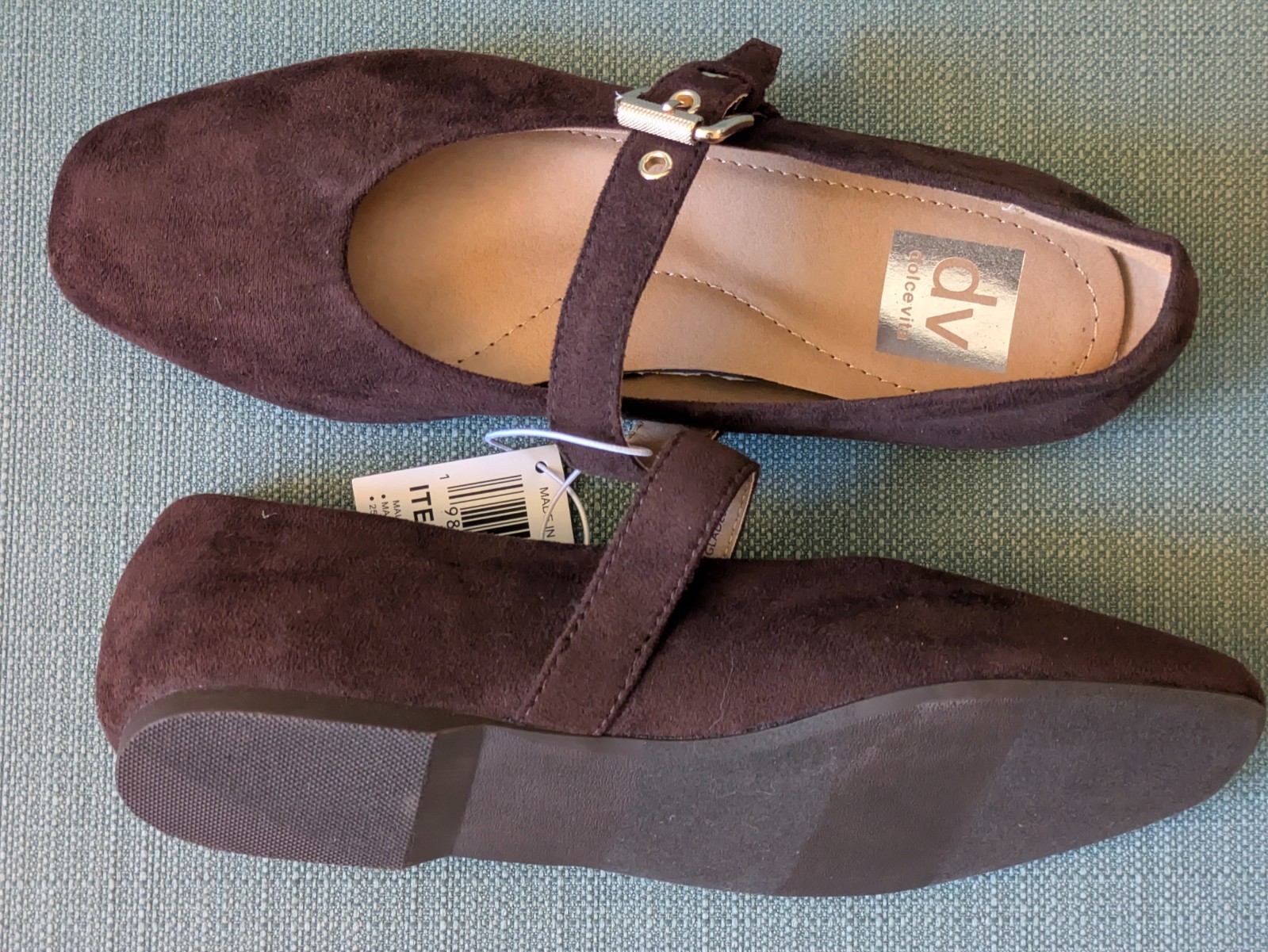 DV by DOLCE VITA Women’s Mauryce Suede Buckle Flat Shoes ~ Brown ~ Choose Size