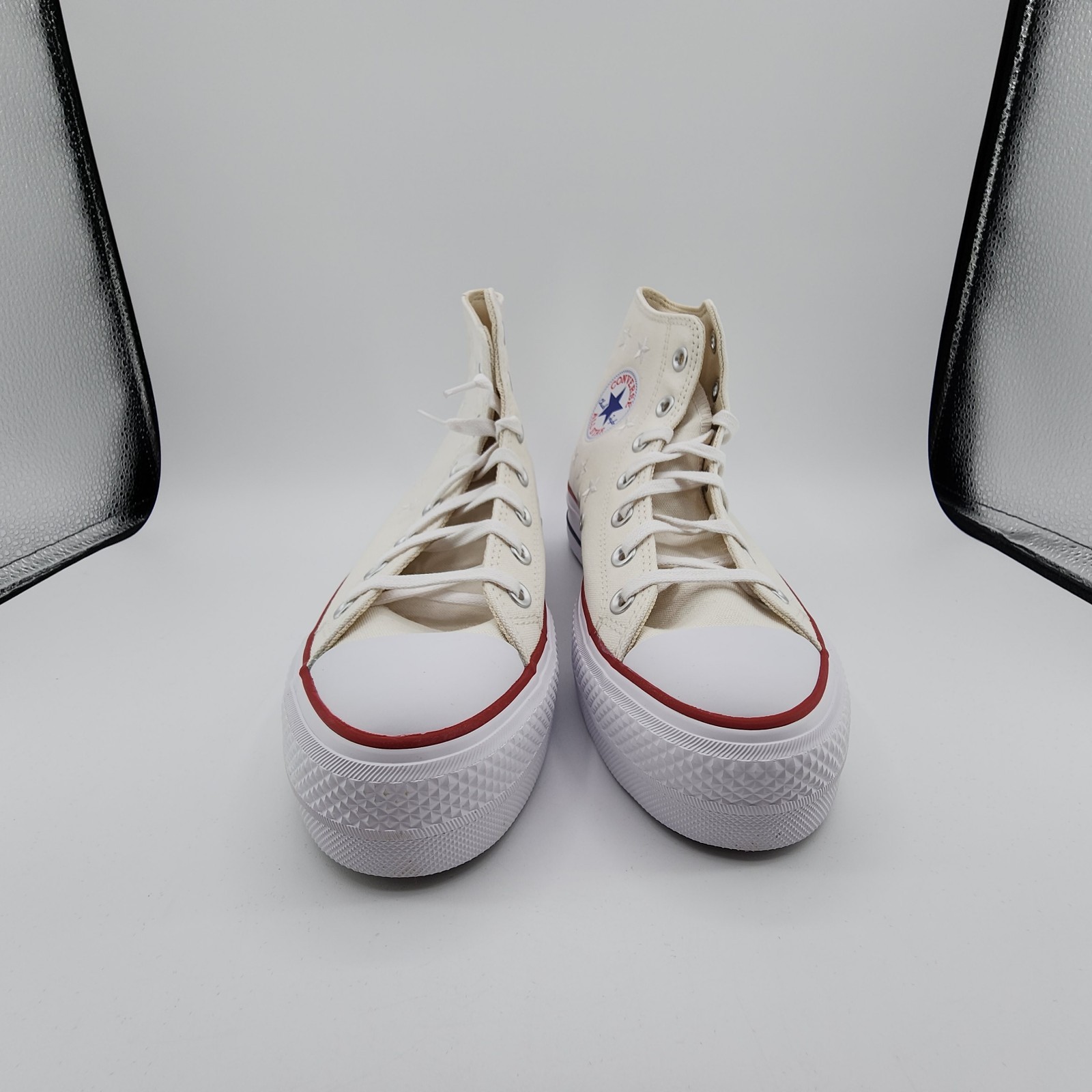 Converse Chuck Taylor All Star Lift Platform Womens 8 Vintage White Stars NEW