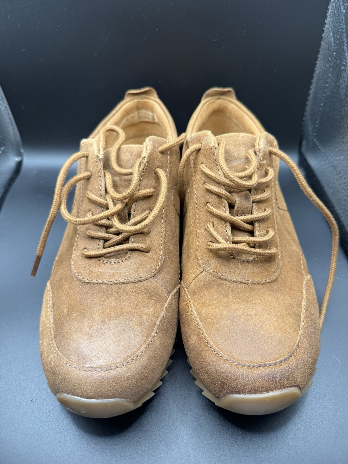 Born Leather Comfort Walking Shoes Women’s 7M Tan Brown Lace Up Casual Travel