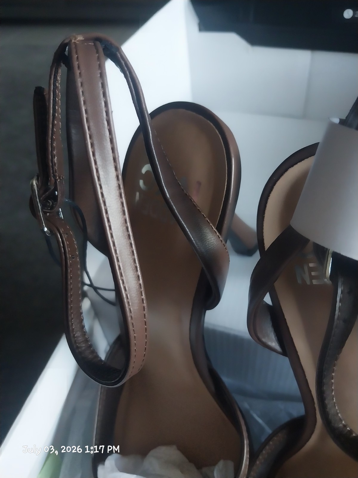 Madden NYC Mesh Brown Chocolate Heel Size 10 Nwt