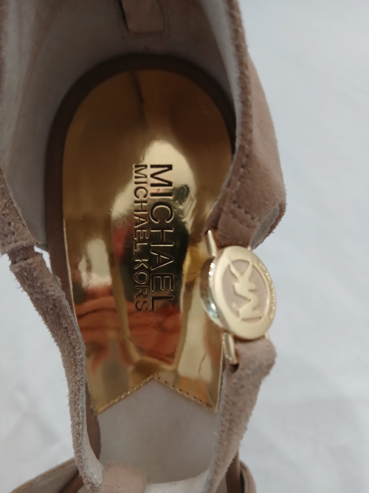 Michael Kors Tan Suede Stiletto Platform Heels 10M Party Formal Career Date Sexy