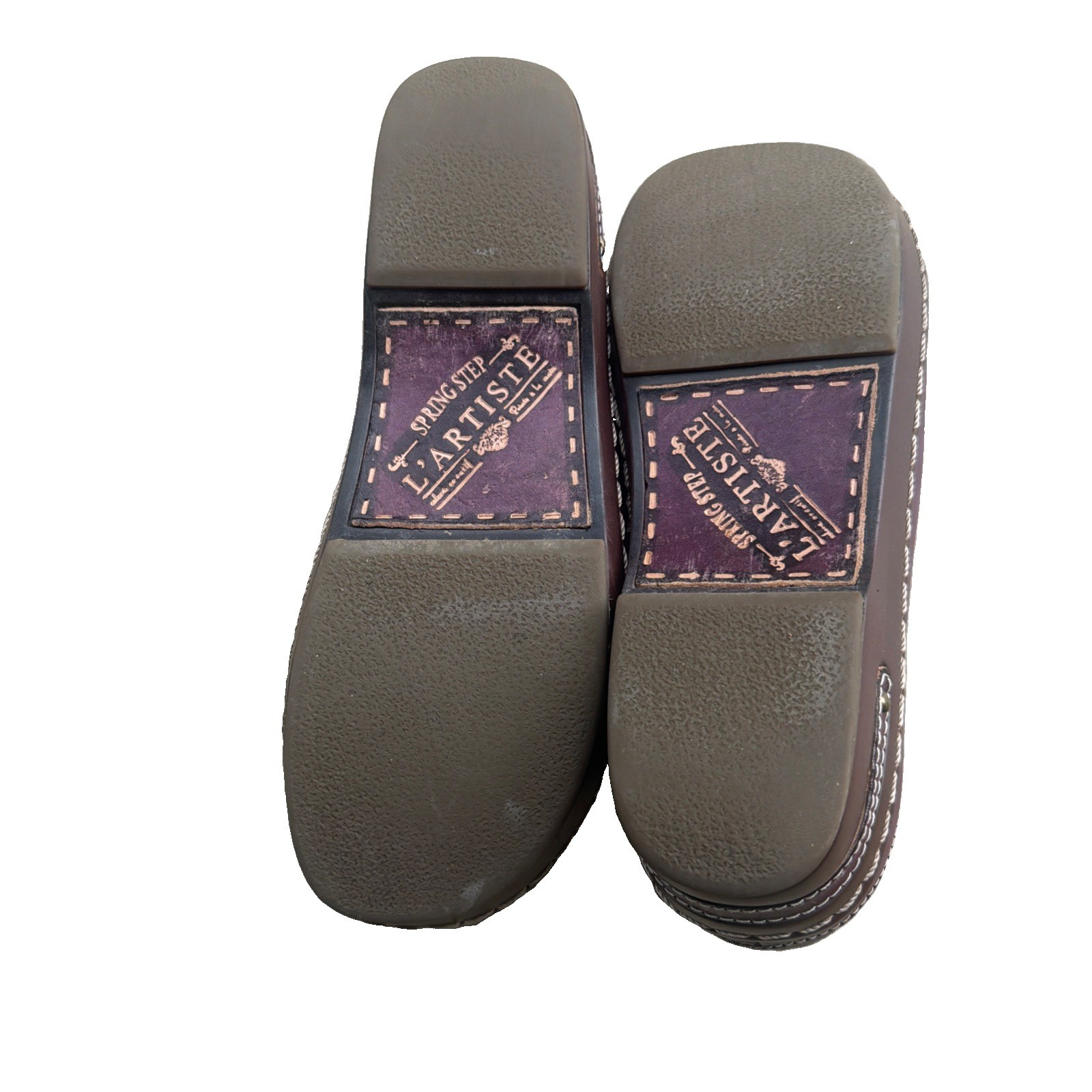 Spring Step L’Artiste Burbank Purple Leather Clogs Women’s EU 38 US 8