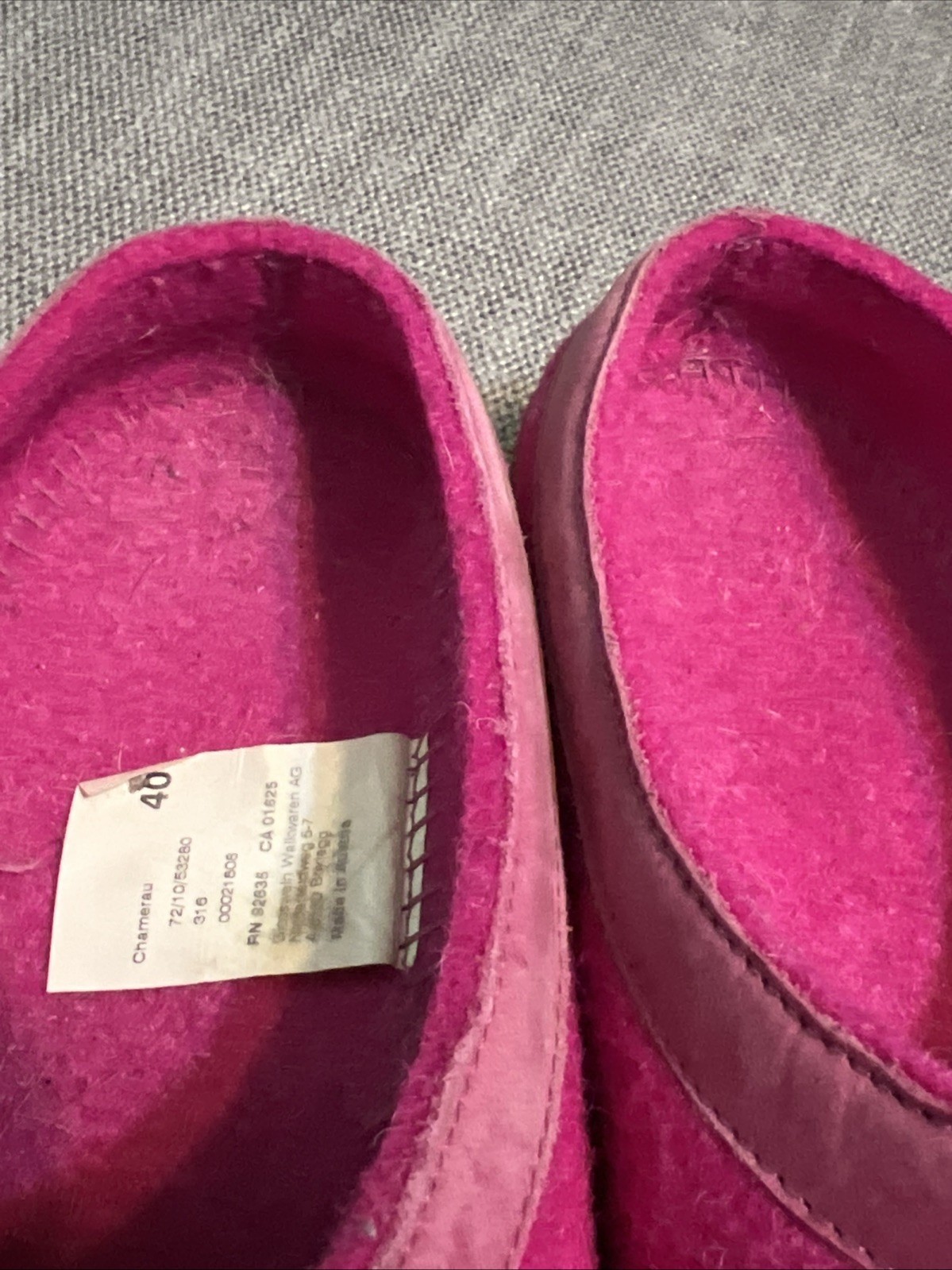Giesswein Chamerau Fuschia Pink Wool Clog Mules Shoes Women’s SZ EU 40 US 9