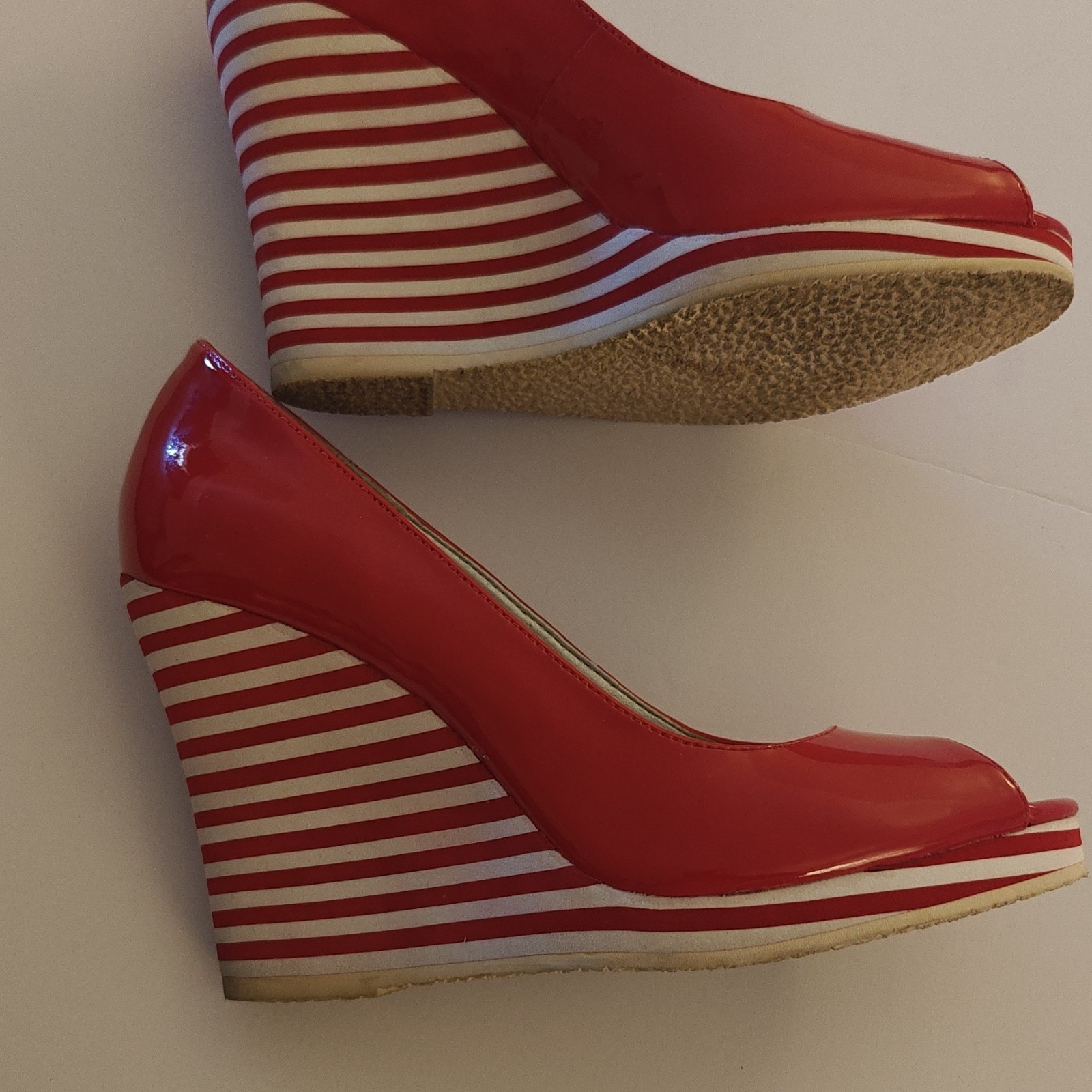 EVA Stripe Wedge Red Size 6