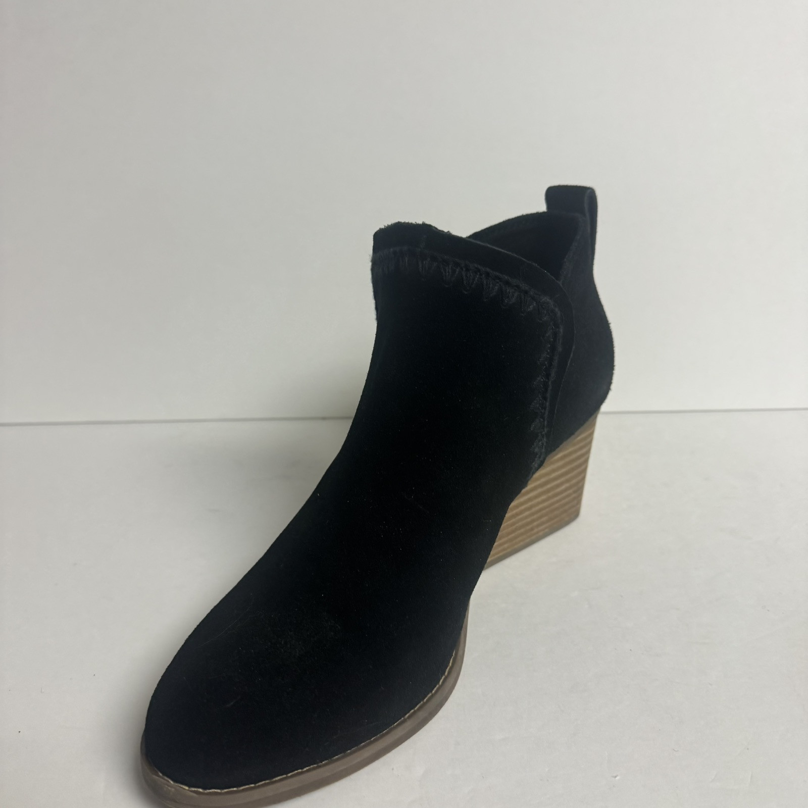 Tom’s Womens Kaia Boot Black Suede Size 8 M