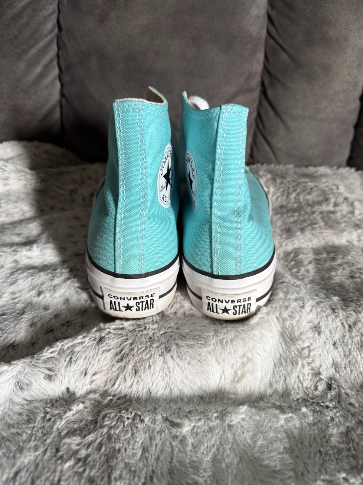 Converse Chuck Taylor All Star High Top platform teal Lace-Up Sneakers