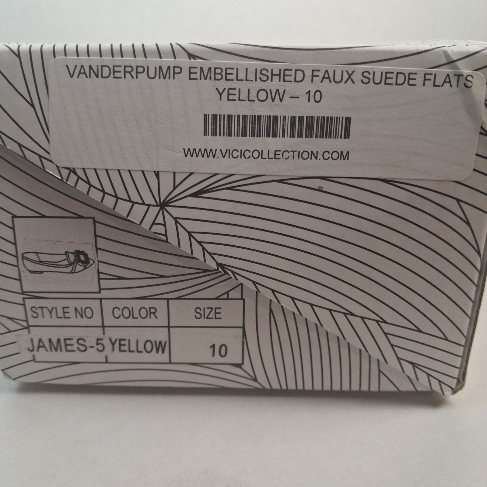 Chase & Chloe Ballet Flats James Yellow Faux Suede Rhinestone Buckle Women 10