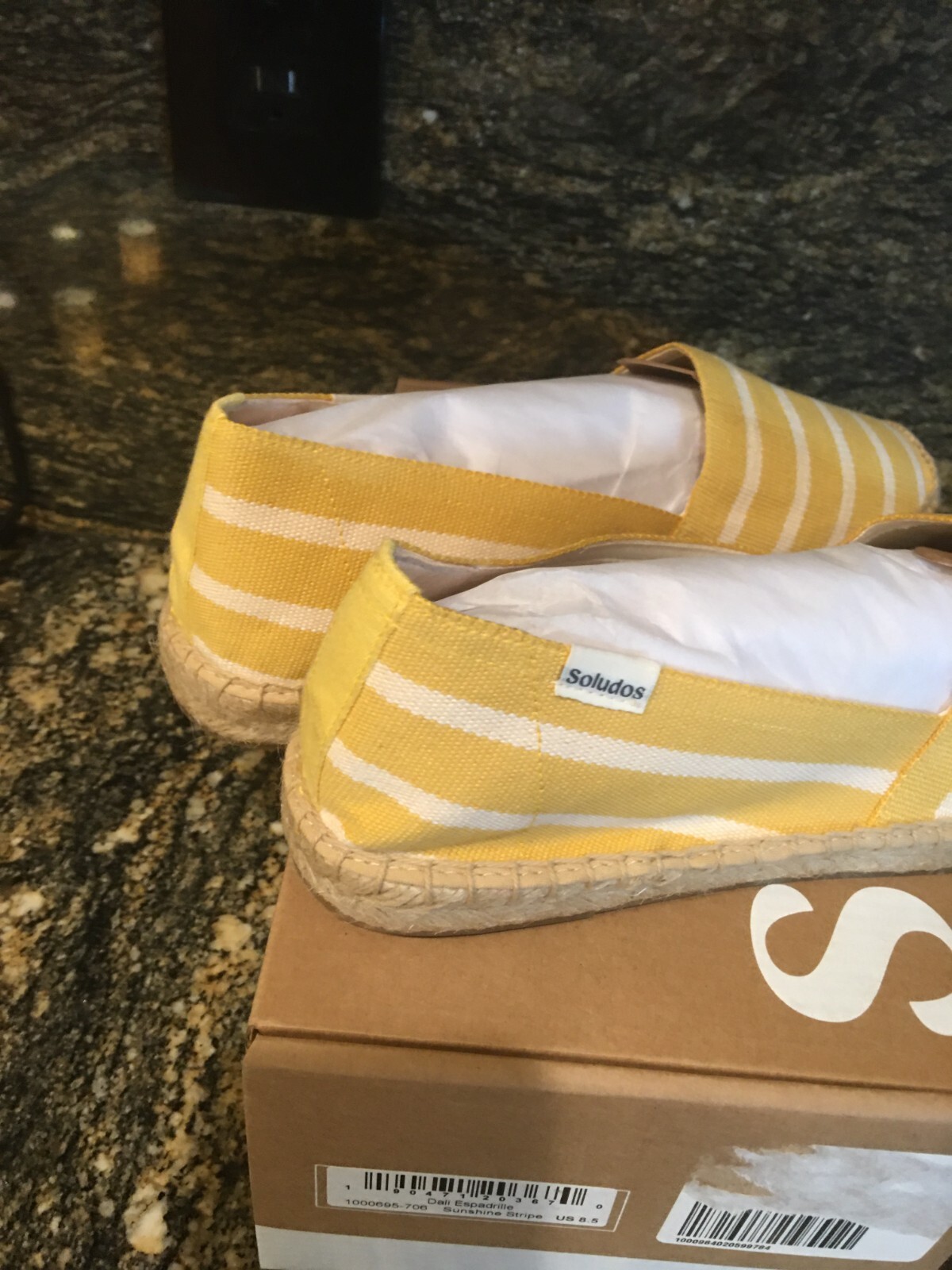 NEW Womens Soludos Dali Espadrille Sunshine Stripe Shoes, size 8.5