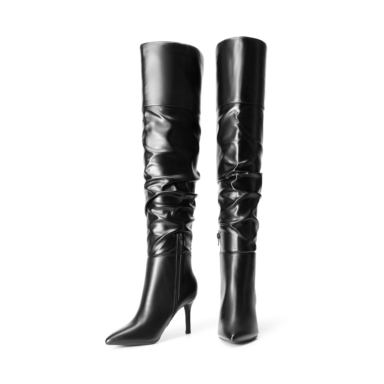 Women High Heels Over The Knee Boots Thigh High Pointed Toe Stiletto Party Boots
