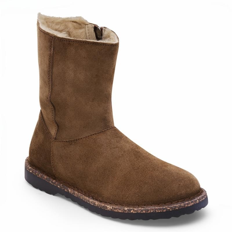 Birkenstock Uppsala Zip Shearling Boots Dark Tea US 9 EUR 40 Regular Wide NWT