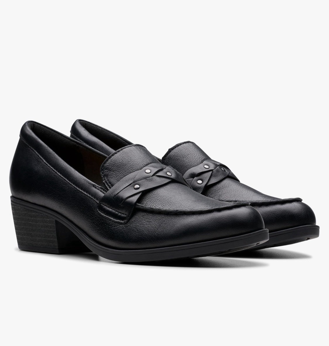 Clarks Charlten Echo Women’s Leather Loafers Comfortable Everyday Style Sz 9.5M