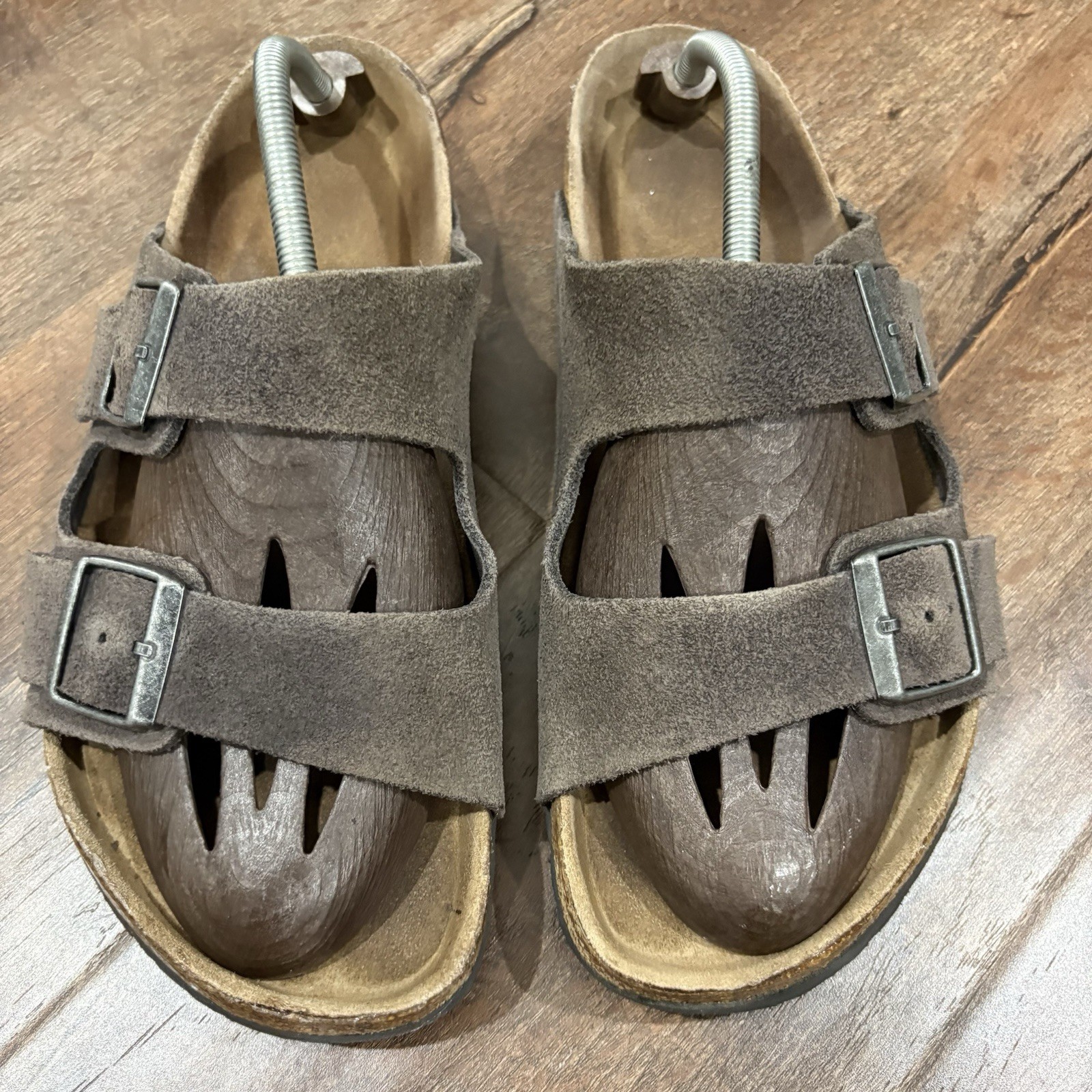 Birkenstock Arizona Soft Footbed Mocha Suede Sandals EU 43 Regular Wide
