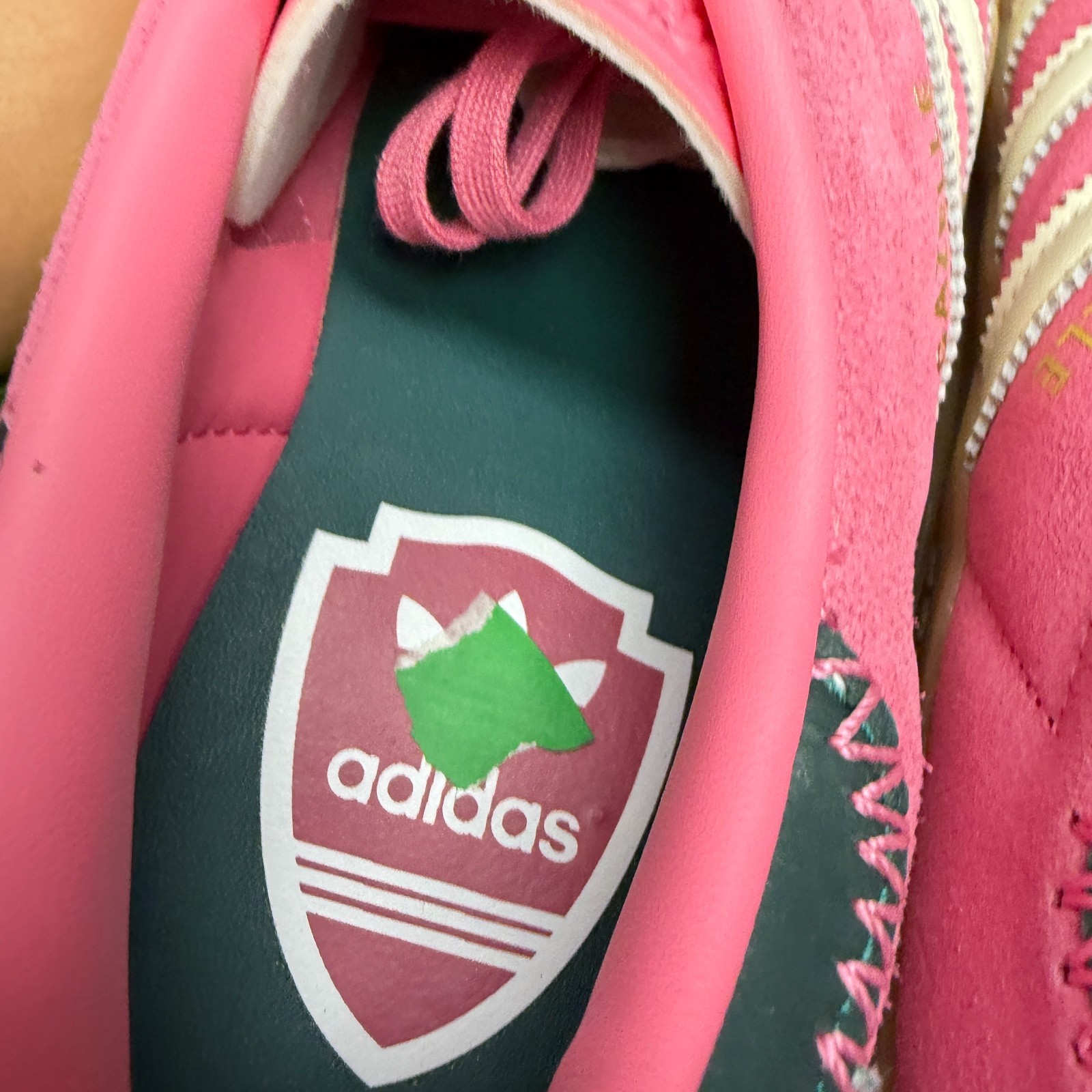 Adidas Gazelle Indoor Womens Size 10 Pink White Athletic Walking Shoes Sneakers