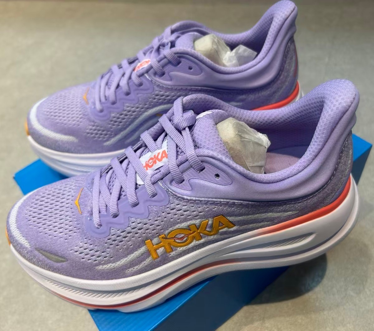 Hoka Bondi 9 Women’s Shoe Size 6.5 Aster Flower Starlight Glow No Box