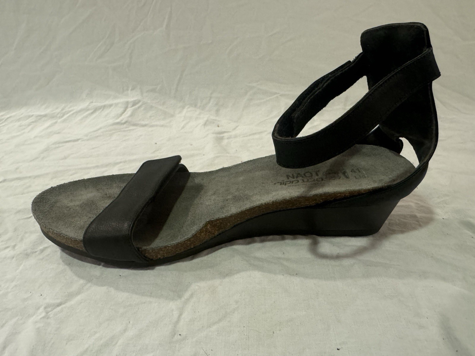 Naot Mermaid Sandals Black Leather Size 41 / 10 Adjustable Straps