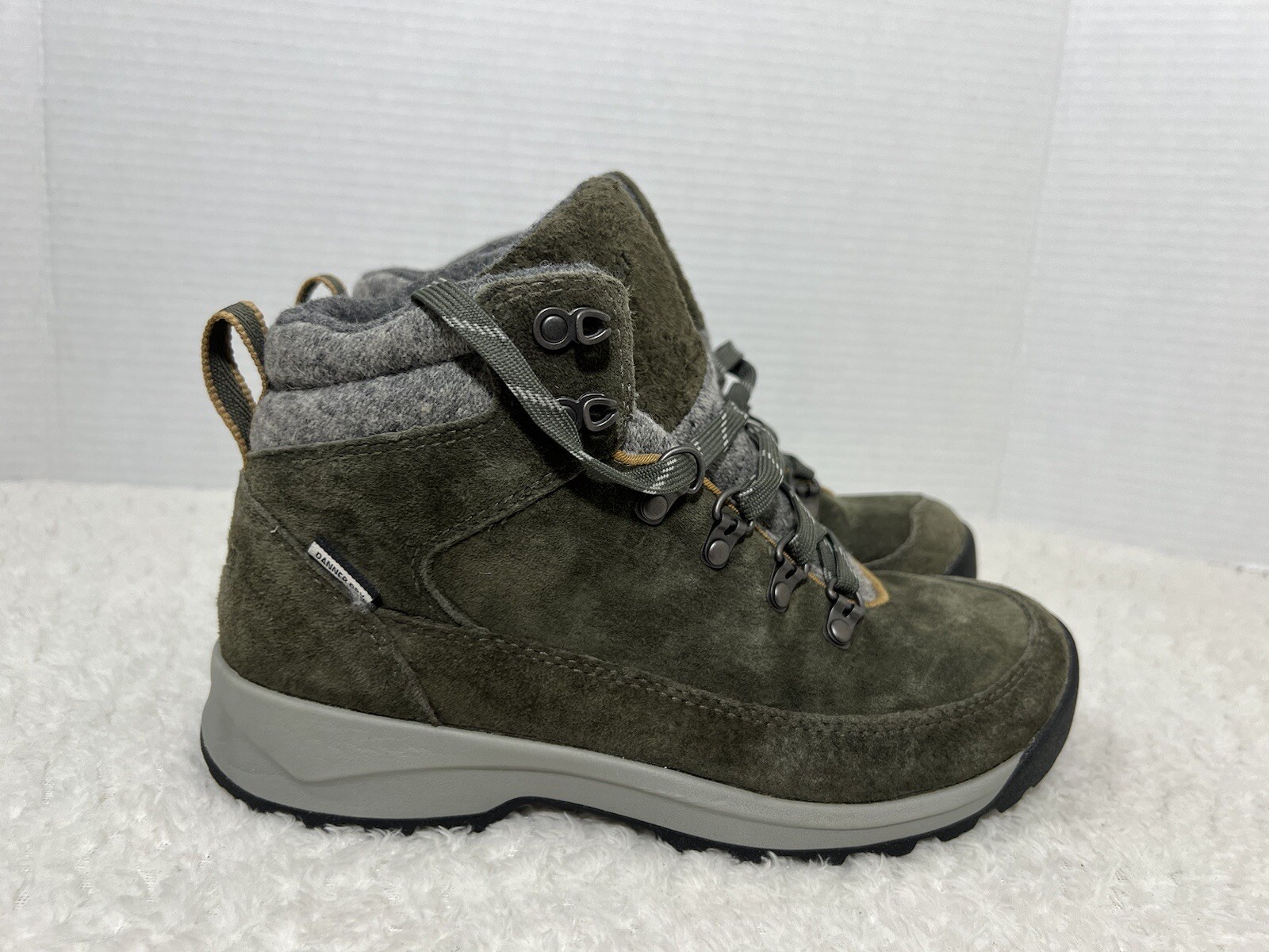 DANNER Adrika Sienna 30131 Womens Sz 6 Military Green Suede Leather Hiking Boots