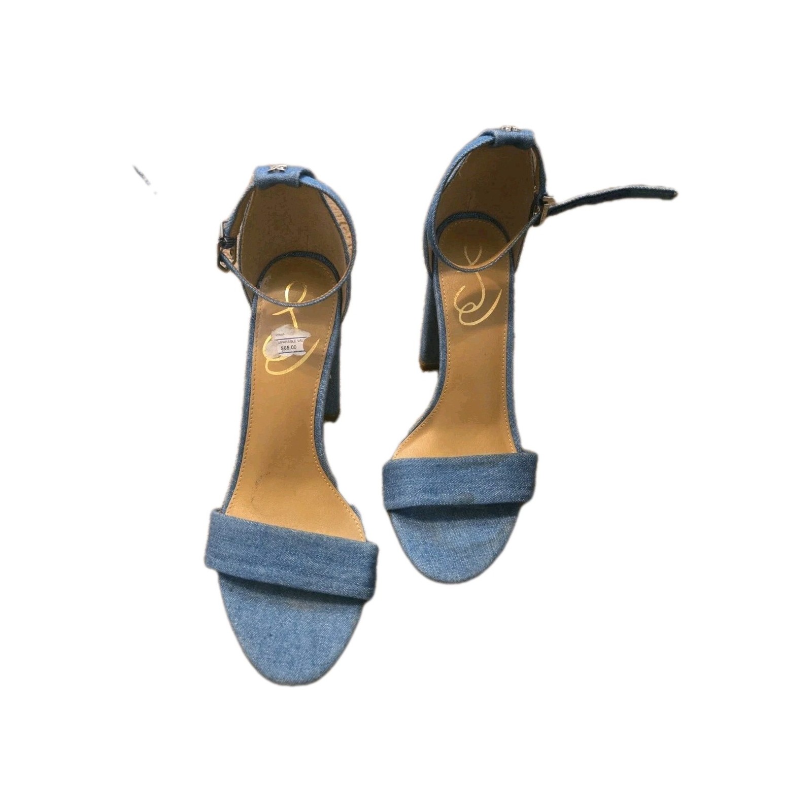 Sam Edelman Women’s Yaro Ankle Strap Sandal Size 6 1/2 Washed Indigo